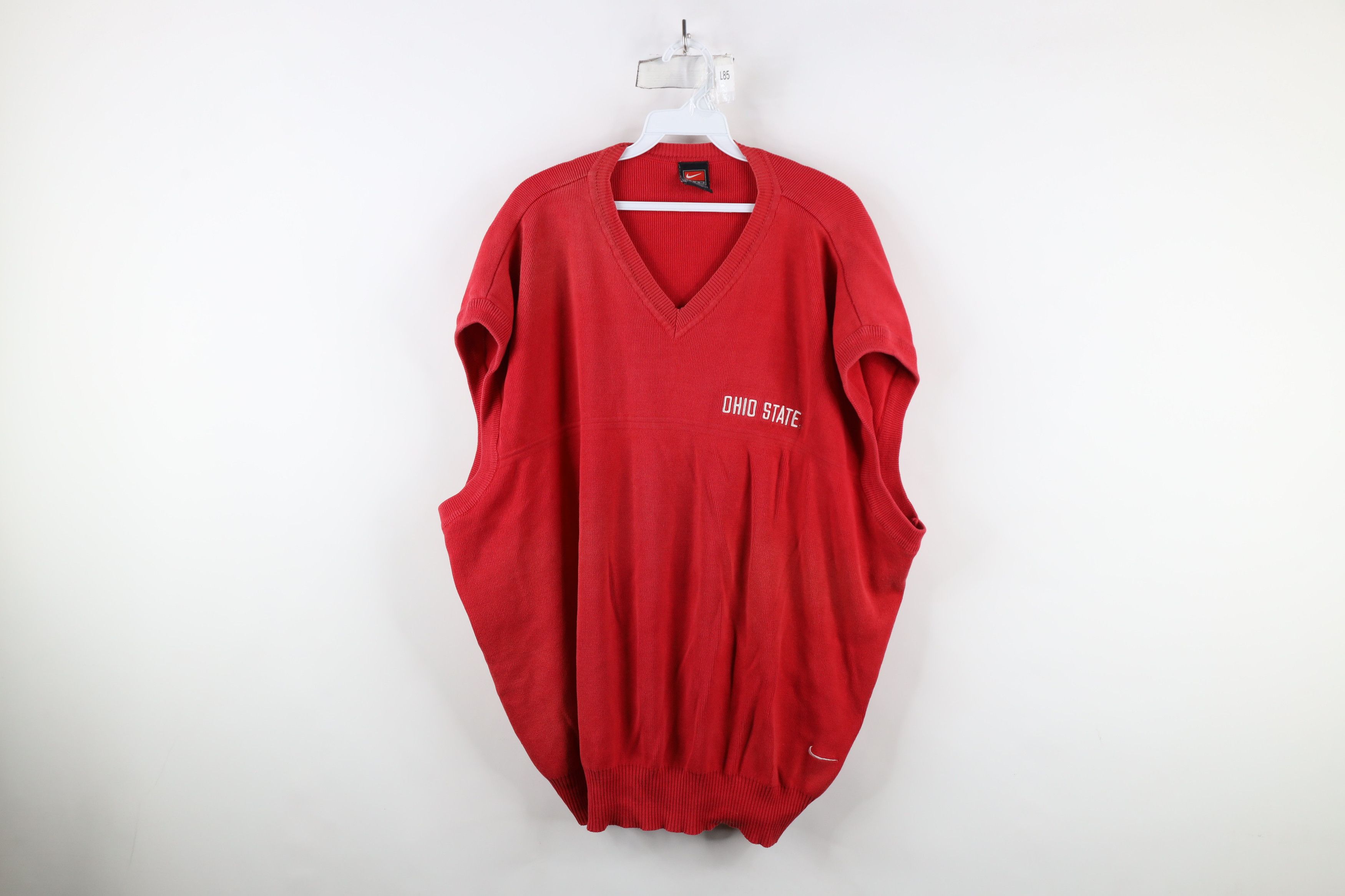 Nike × Vintage Vintage Nike Mini Swoosh Ohio State University Sweater Vest Size US XXL / EU 58 / 5 - 1 Thumbnail