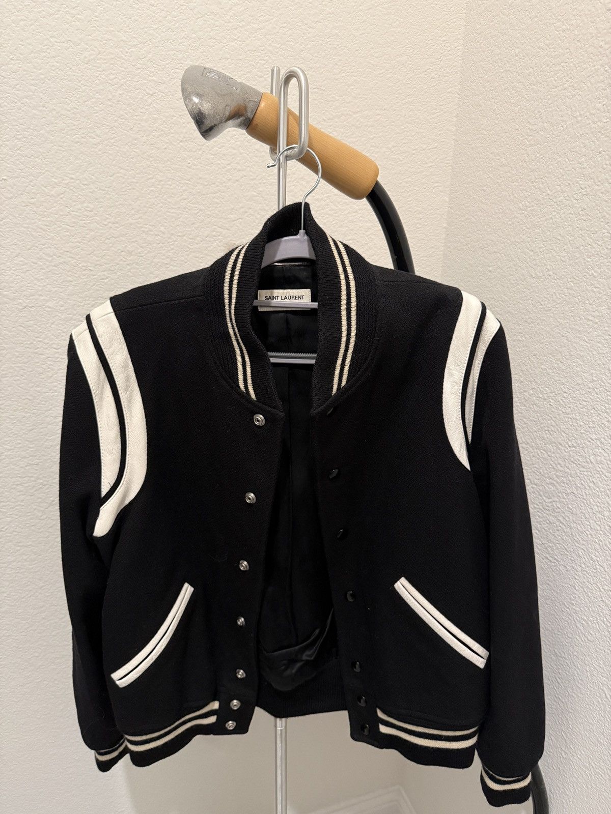 Saint Laurent Paris 2016 Saint Laurent Paris Teddy Bomber Black Jacket Size US M / EU 48-50 / 2 - 1 Thumbnail