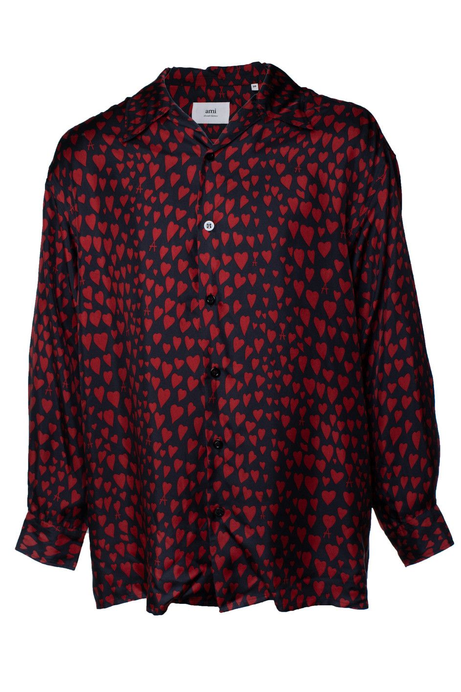 AMI Ami, Red heart print shirt Size US L / EU 52-54 / 3 - 1 Thumbnail