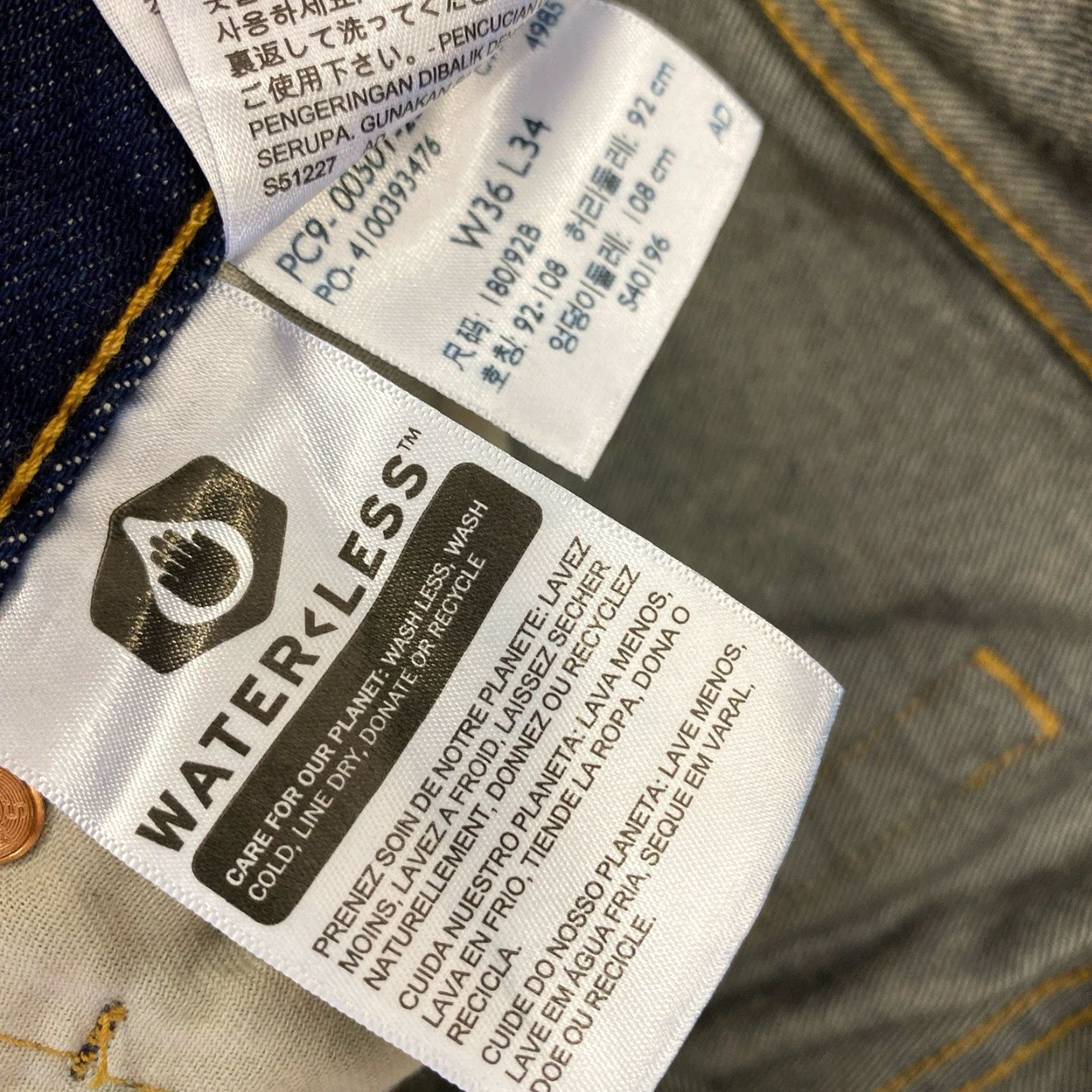 Levi's Levi's 501 XX Jeans Dark Wash Button Fly Straight 34x33 Blue Mens Size US 34 / EU 50 - 3 Thumbnail