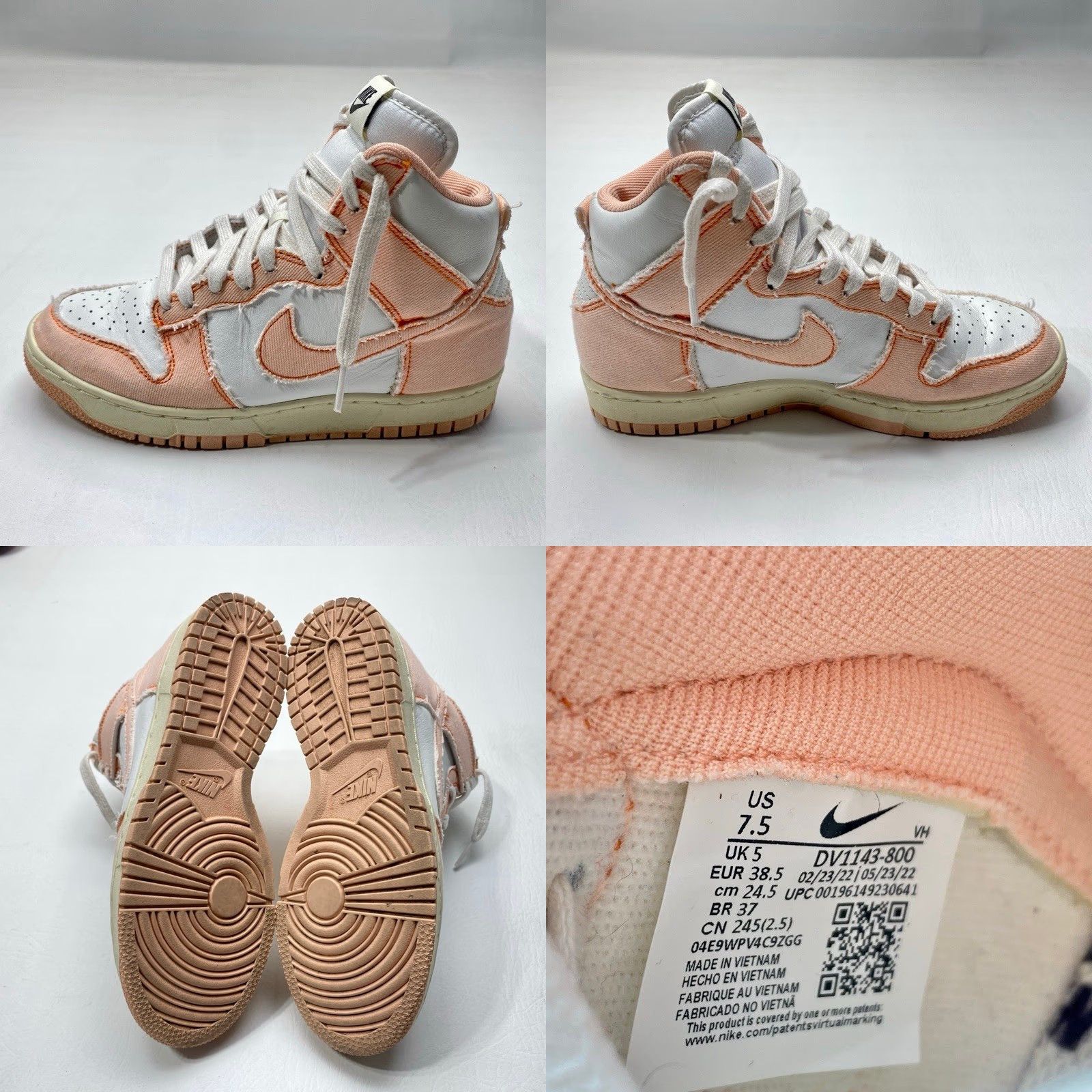 Nike Nike Dunk High Top DV1143-800 Womens 7.5 Arctic Orange Sneakers Nike Dunk High 1985 7.5 Orange Womens Shoes DV1143-800 Size M / US 6-8 / IT 42-44 - 8 Thumbnail