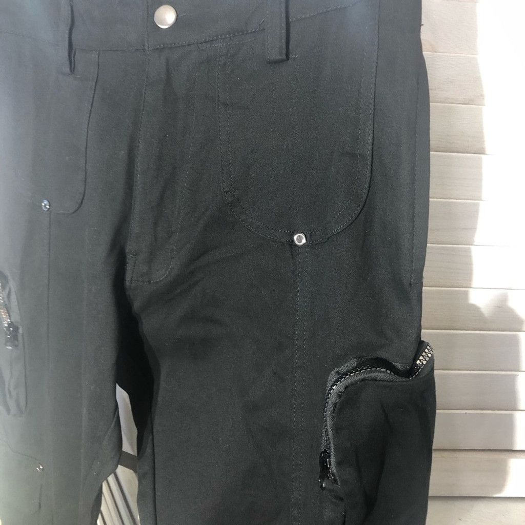 Hot Topic NWT Hot Topic black pants goth zipper cargo cotton Sz 32 X34 Size US 32 / EU 48 - 10 Thumbnail