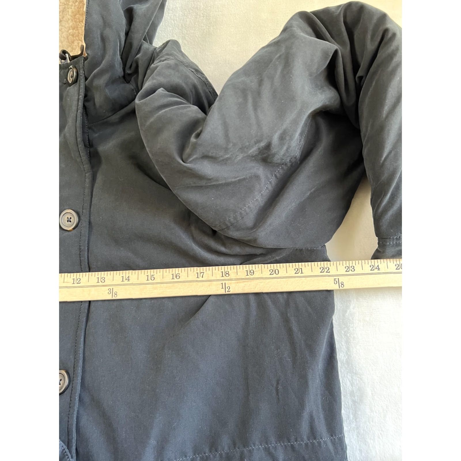 Abercrombie & Fitch Abercrombie & Fitch Coat Womens XL Navy Blue Sherpa Lined Hooded Parka Size XL / US 12-14 / IT 48-50 - 3 Thumbnail