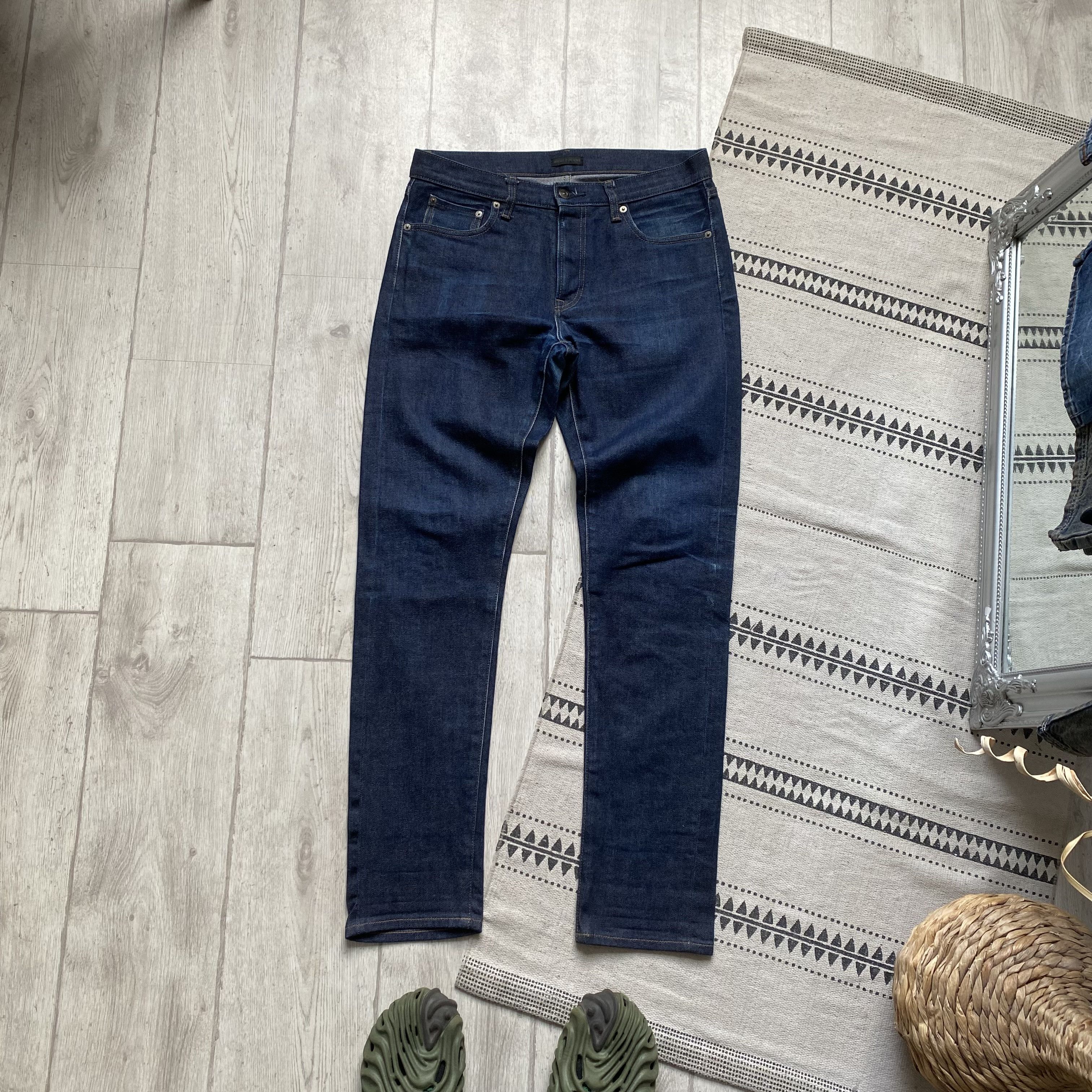 Uniqlo 👖 Japanese Selvedge Uniqlo jeans Faded denim Pants Slim Size US 31 - 1 Thumbnail