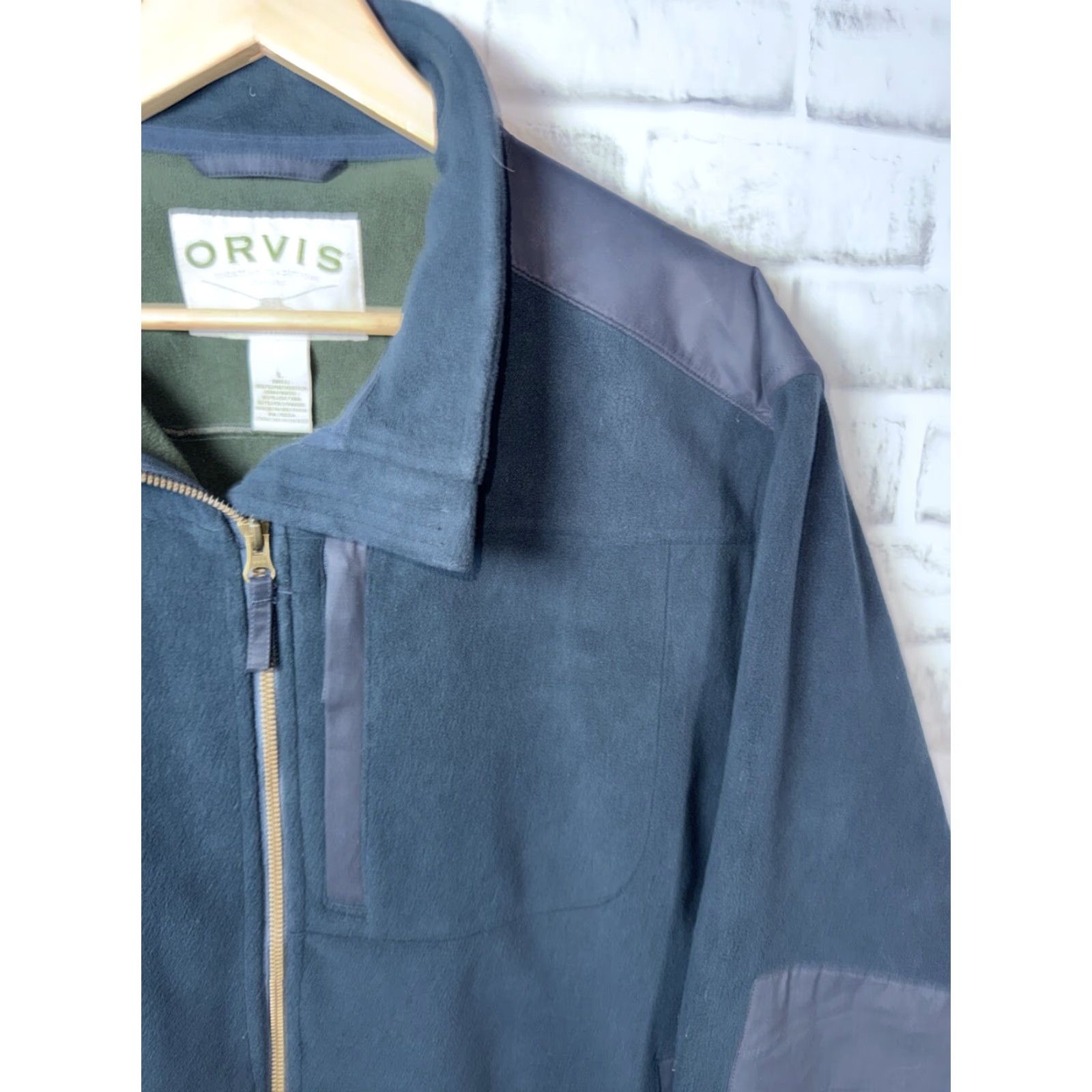 Orvis Orvis Jacket Mens L Blue Soft Shell Fleece Regular Size Size US L / EU 52-54 / 3 - 3 Thumbnail