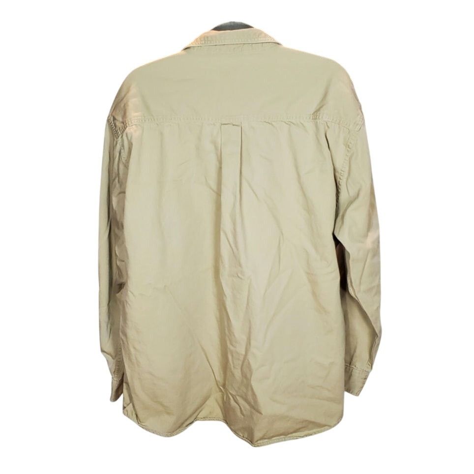 Club Room Club Room Khaki Cotton Button Up Shirt Long Sleeve Size XXL Size US XXL / EU 58 / 5 - 2 Thumbnail
