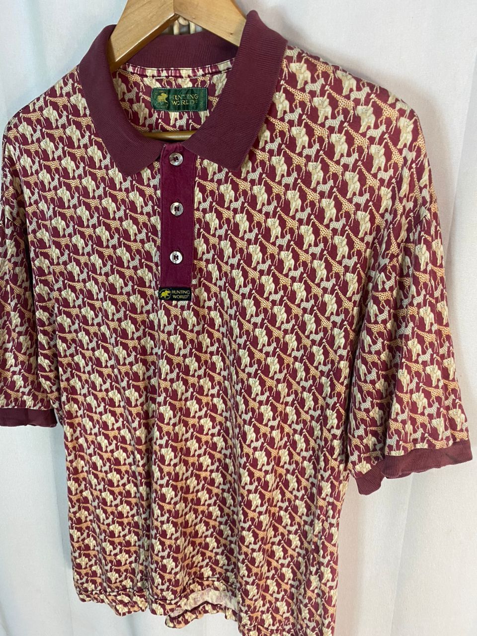 Vintage Vintage hunting world fullprint polo shirt Size US M / EU 48-50 / 2 - 2 Thumbnail
