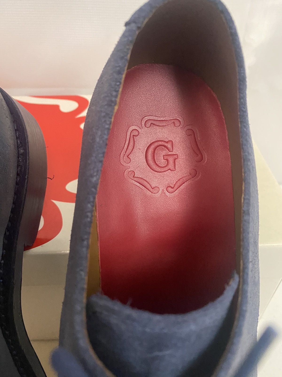 Grenson Grenson Blue Leather Burnished Toe Finnegan Derby 10 NIB Size US 10 / EU 43 - 2 Thumbnail