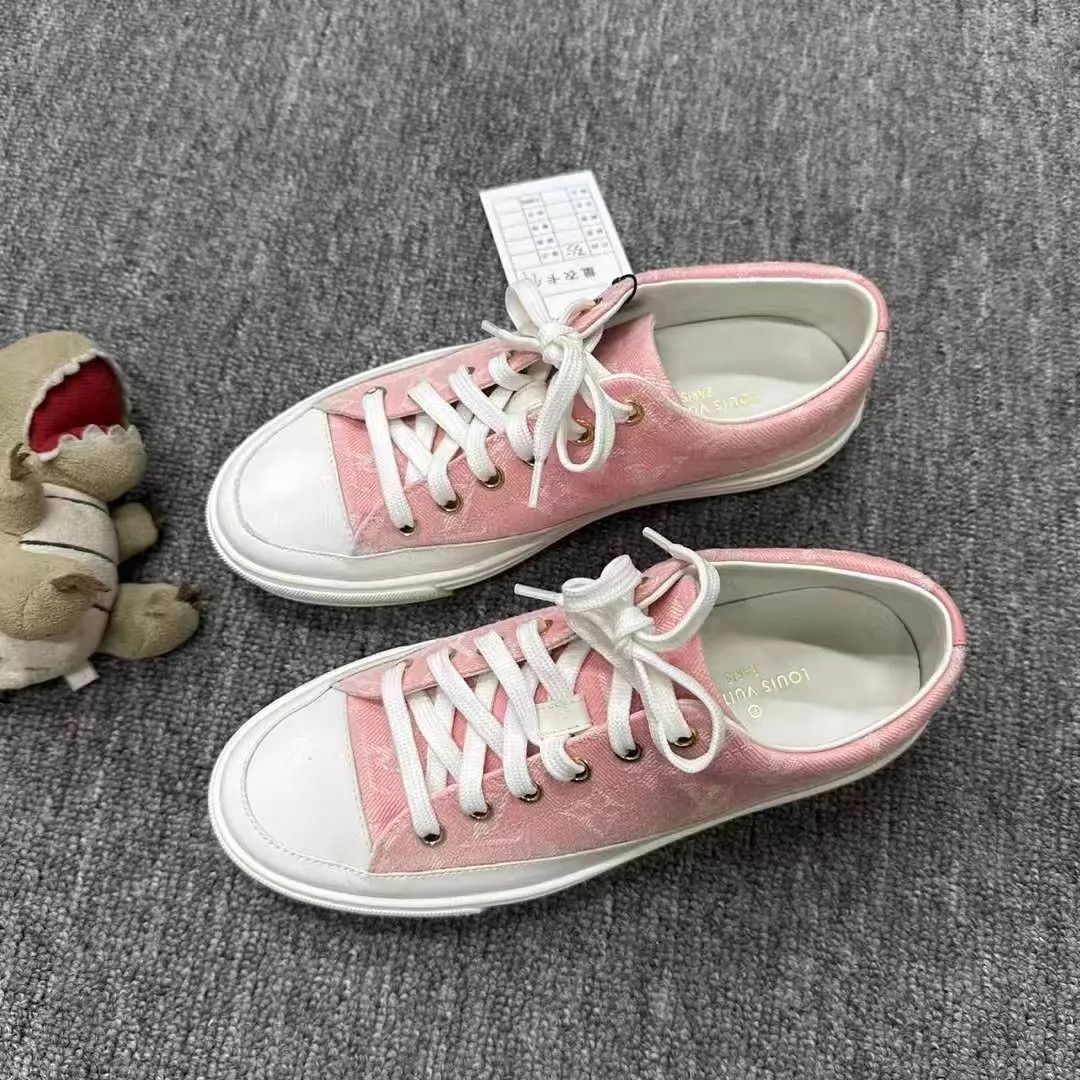 Louis Vuitton LV Pink Monogram Canvas Sneakers EU 35 99 New Size US 4.5 / IT 34.5 - 1 Thumbnail
