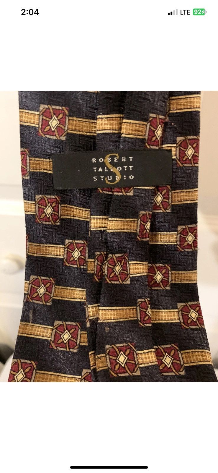 Robert Talbott Robert Talbott studio tie black gold maroon neckties silk Size ONE SIZE - 8 Thumbnail