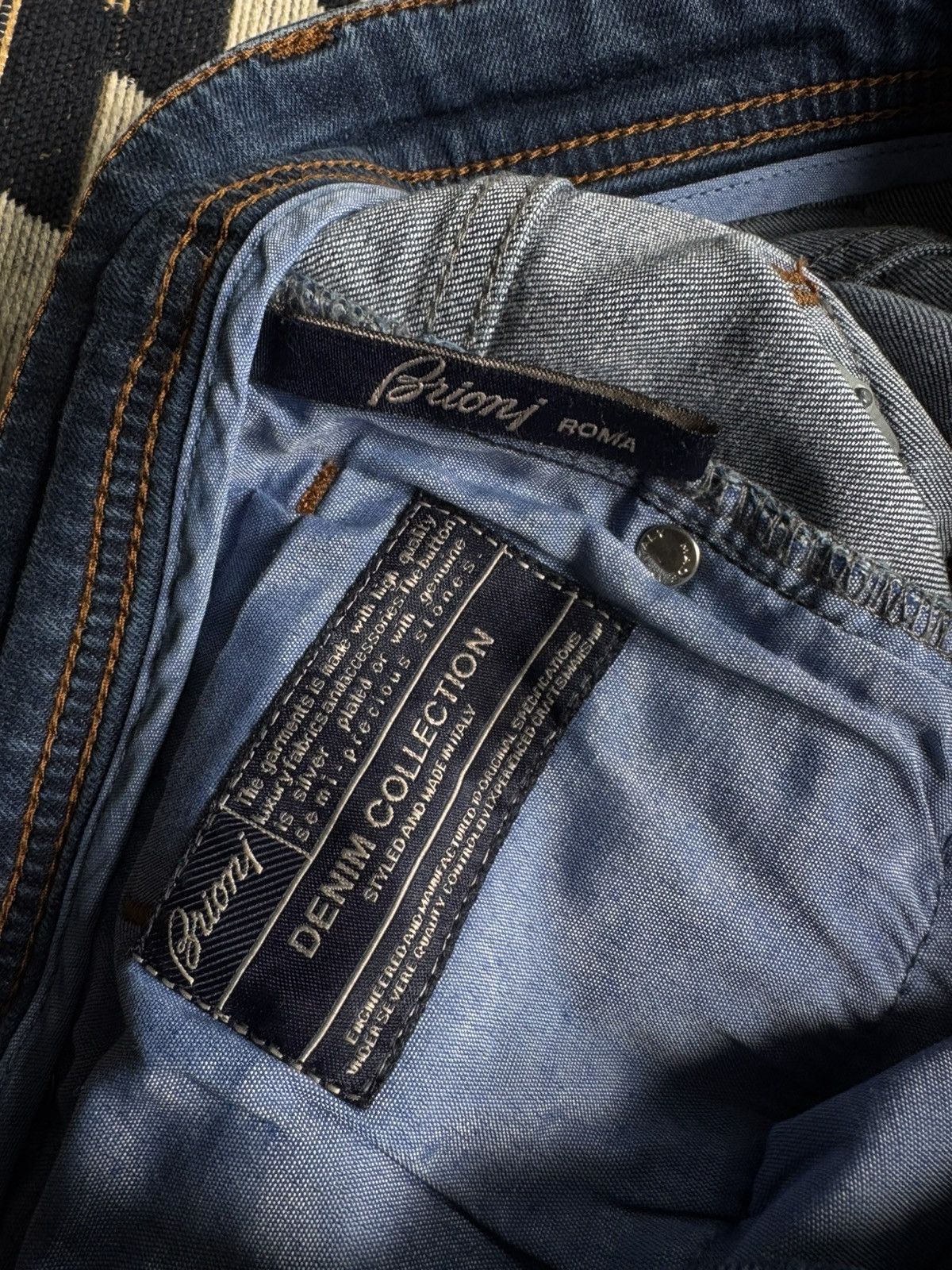 Brioni Brioni Logo Denim Luxury Jeans Size US 31 - 12 Thumbnail