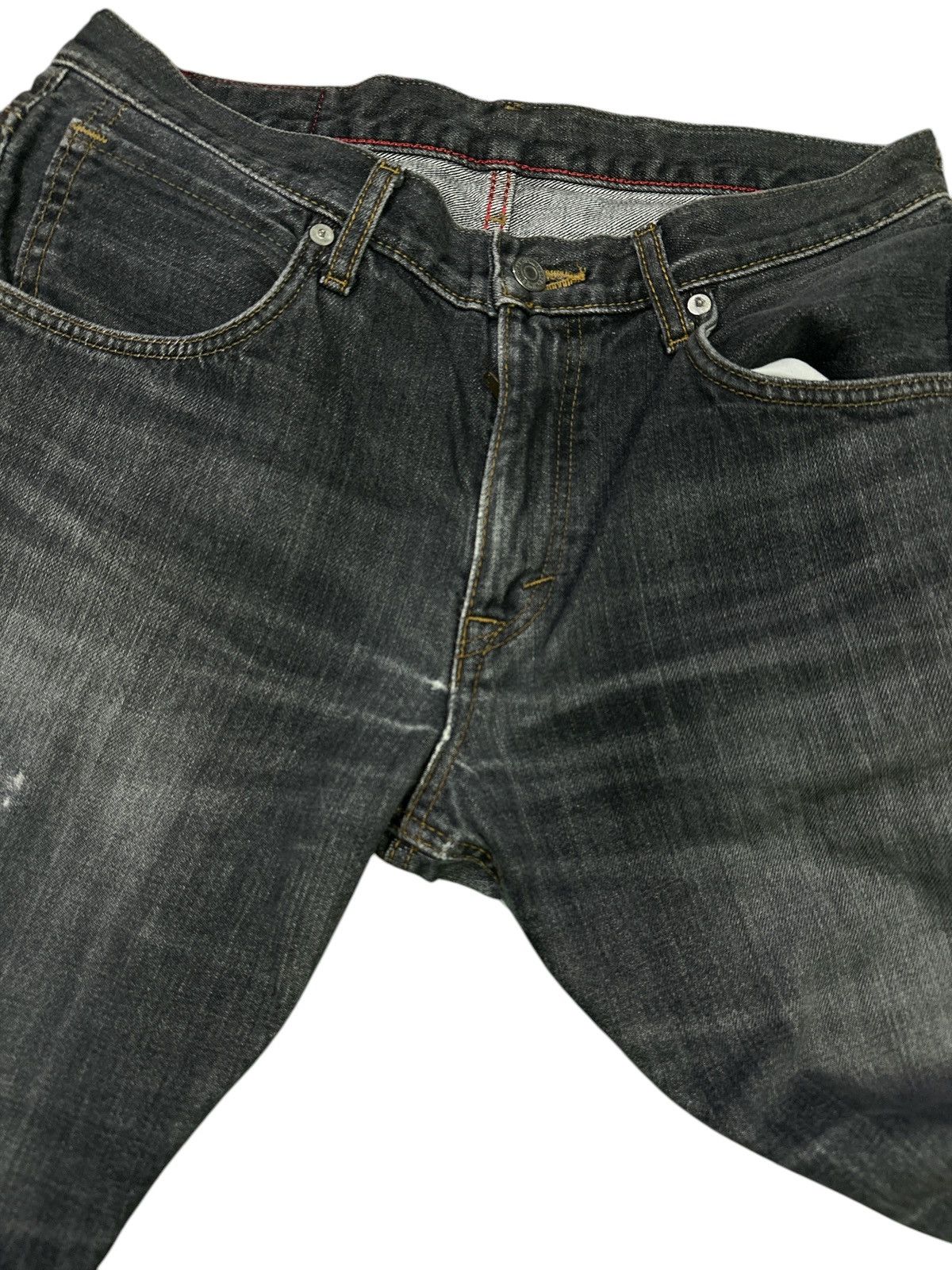 Vintage Vintage Edwin Vx SuperbLack Distress . Size US 32 / EU 48 - 4 Thumbnail