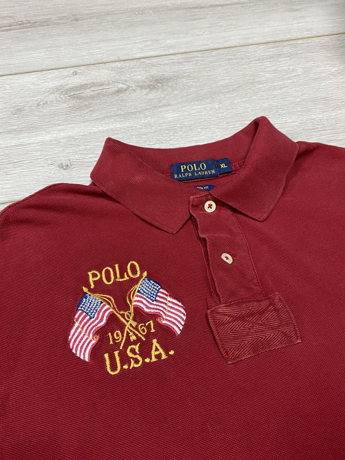 Polo Ralph Lauren Polo Ralph Lauren vintage USA flag shirt Size US XL / EU 56 / 4 - 2 Thumbnail