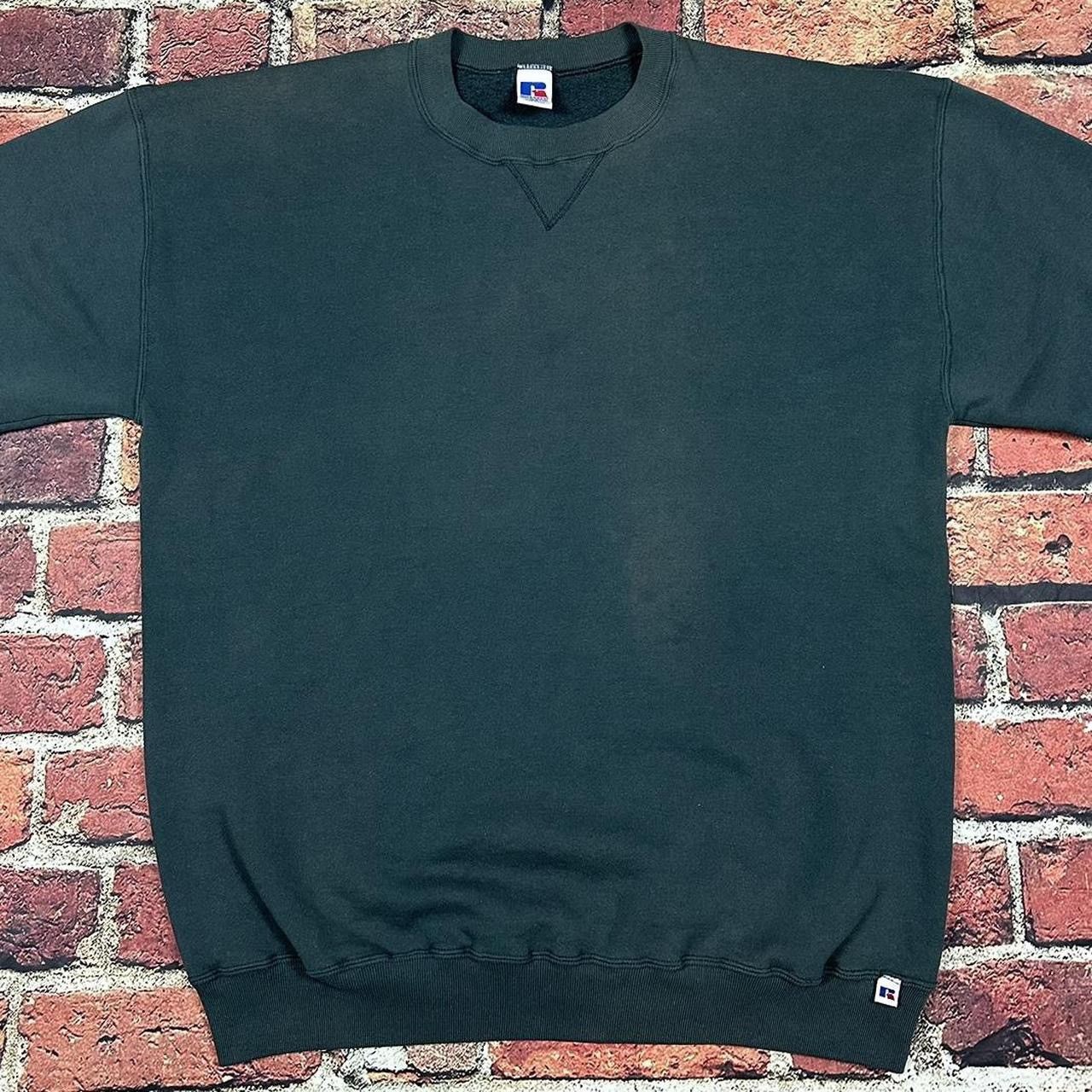 Russell Athletic Vintage 90s Russell Athletic Green Blank Crewneck Sweatshirt Size US XXL / EU 58 / 5 - 2 Thumbnail