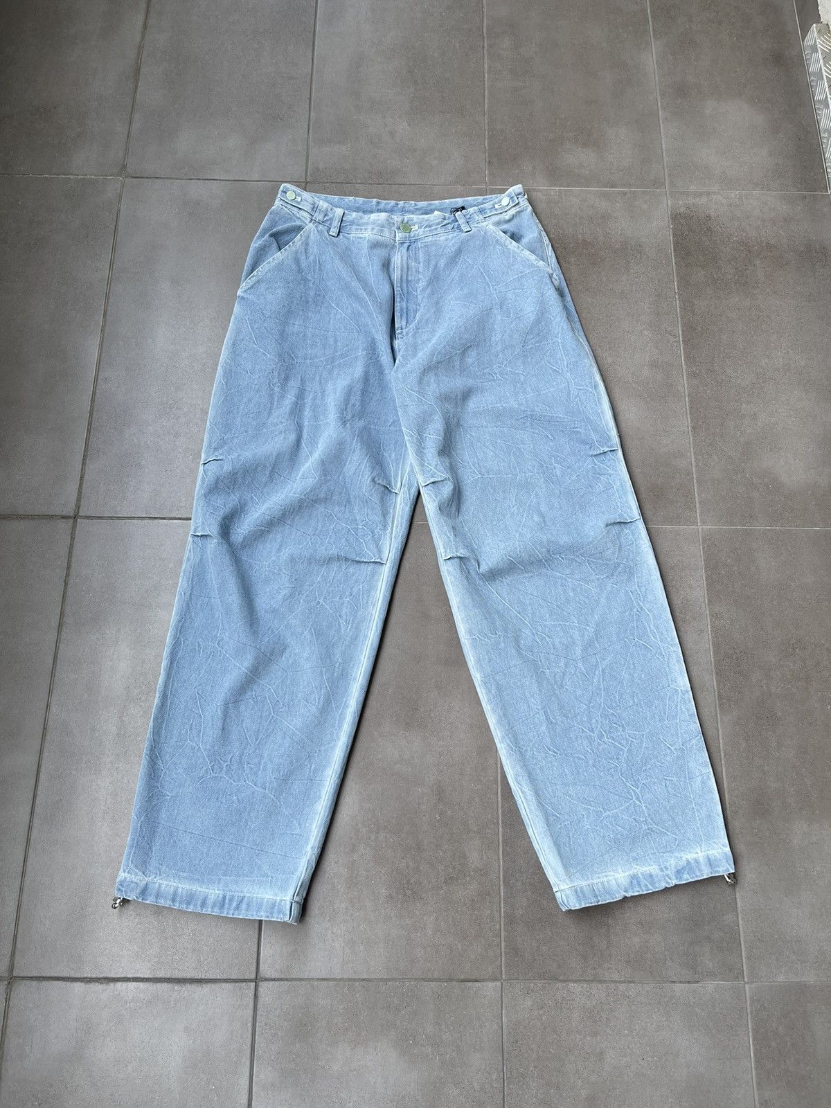 Solid Homme × Wooyoungmi !DS! SS23 Solid Homme Washed Indigo Denim Pants Size US 34 / EU 50 - 6 Thumbnail