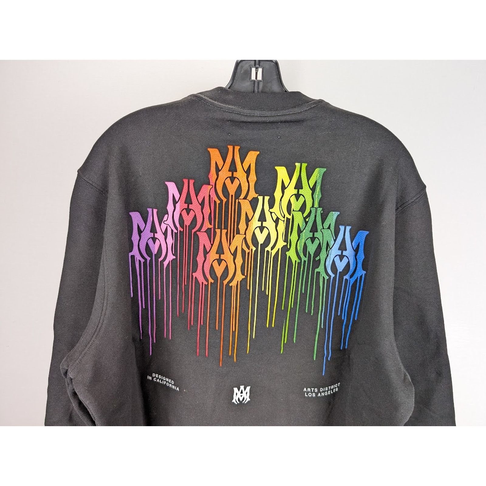 Amiri o1rshd1 Q:2 / MA Drip Collage Crewneck Sweater in Black Size US M / EU 48-50 / 2 - 12 Thumbnail