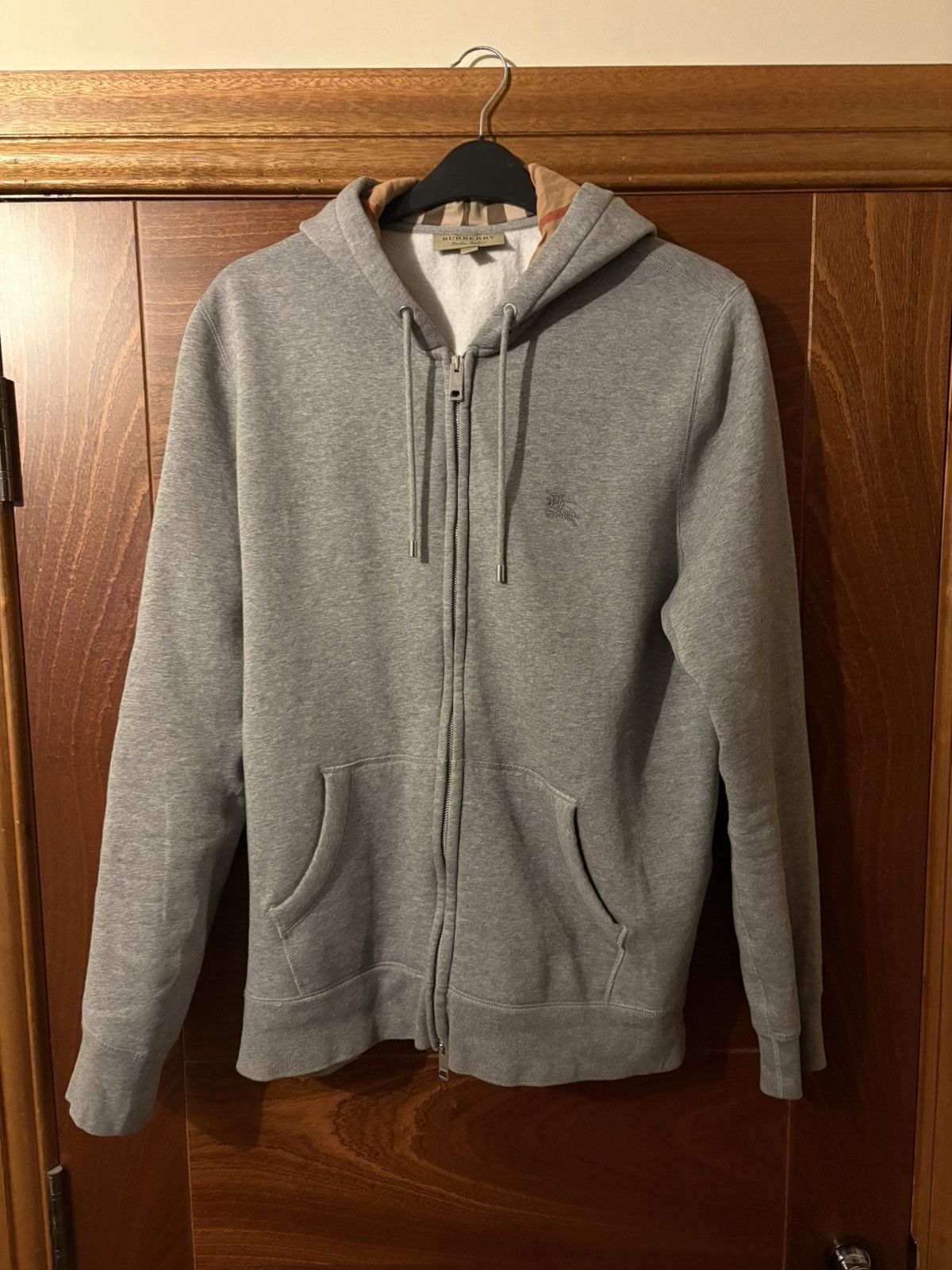 Burberry Tartan Hoodie Grey Extra Large