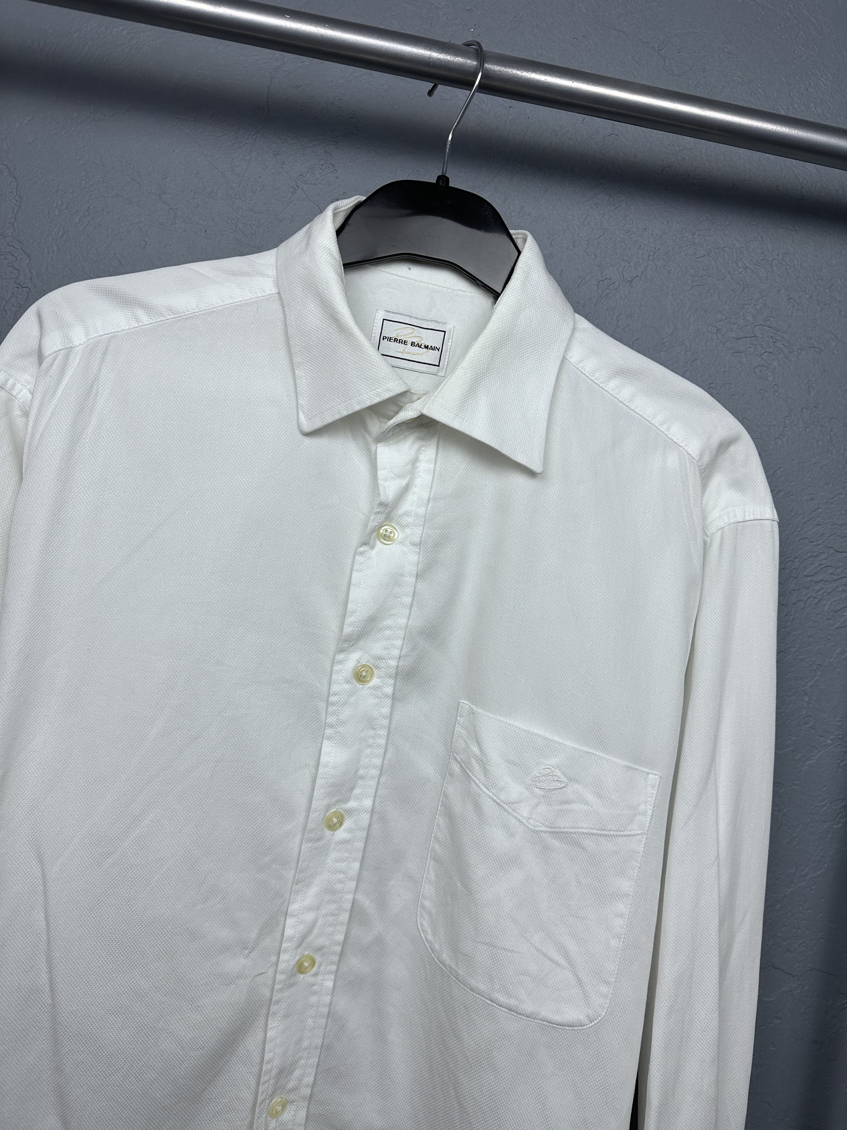 Pierre Balmain Pierre Balmain Vintage Mens Long Sleeve White Shirt Size US L / EU 52-54 / 3 - 2 Thumbnail