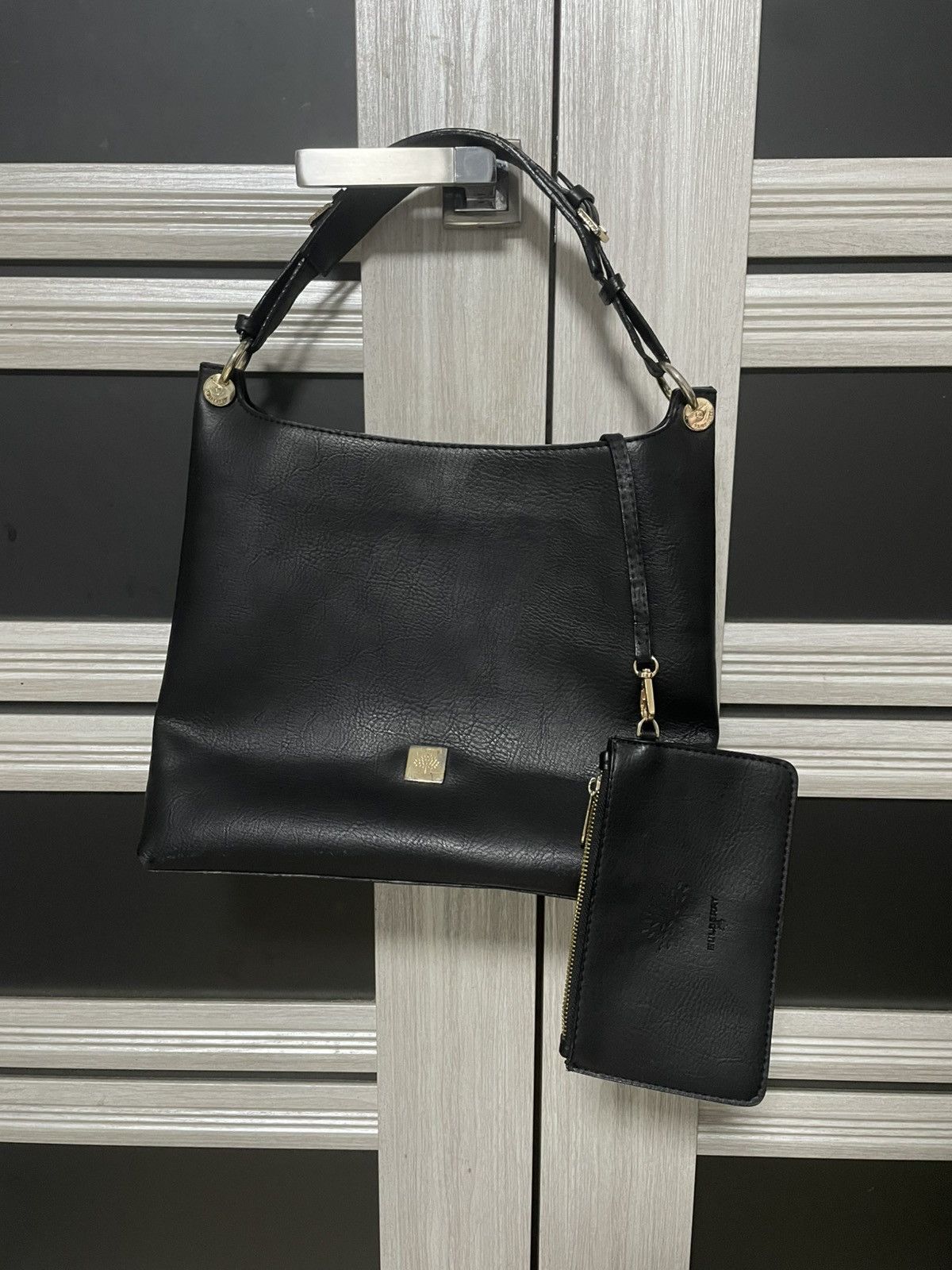 Designer × Mulberry Vintage Mulberry Leather shoulder hand bag With Zip Pouch Size ONE SIZE - 1 Thumbnail
