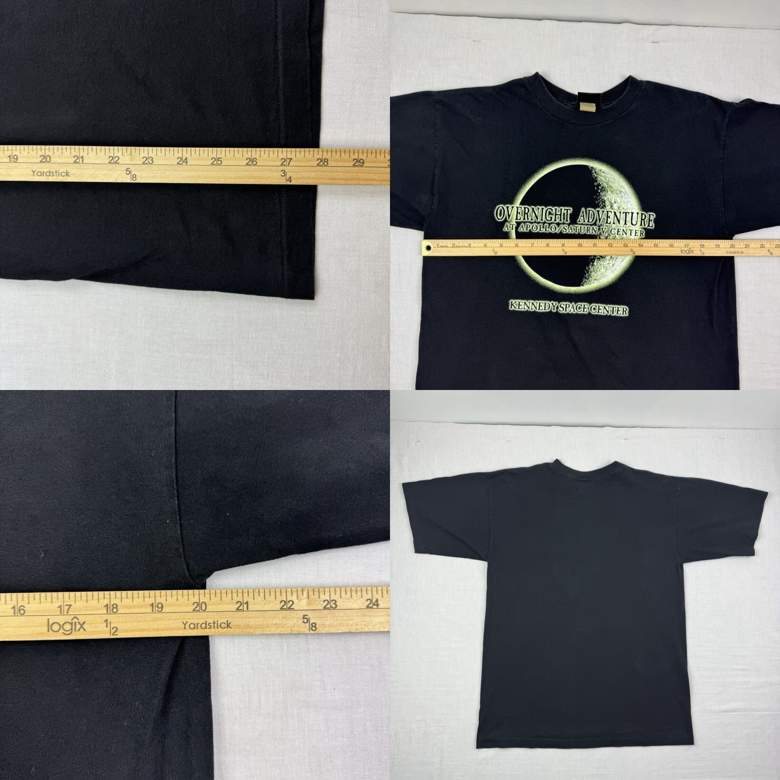 Vintage VINTAGE Kennedy Space Center T Shirt Adult Large Black Glow In The Dark 90s Space USA Mens Shirt Size US L / EU 52-54 / 3 - 8 Thumbnail