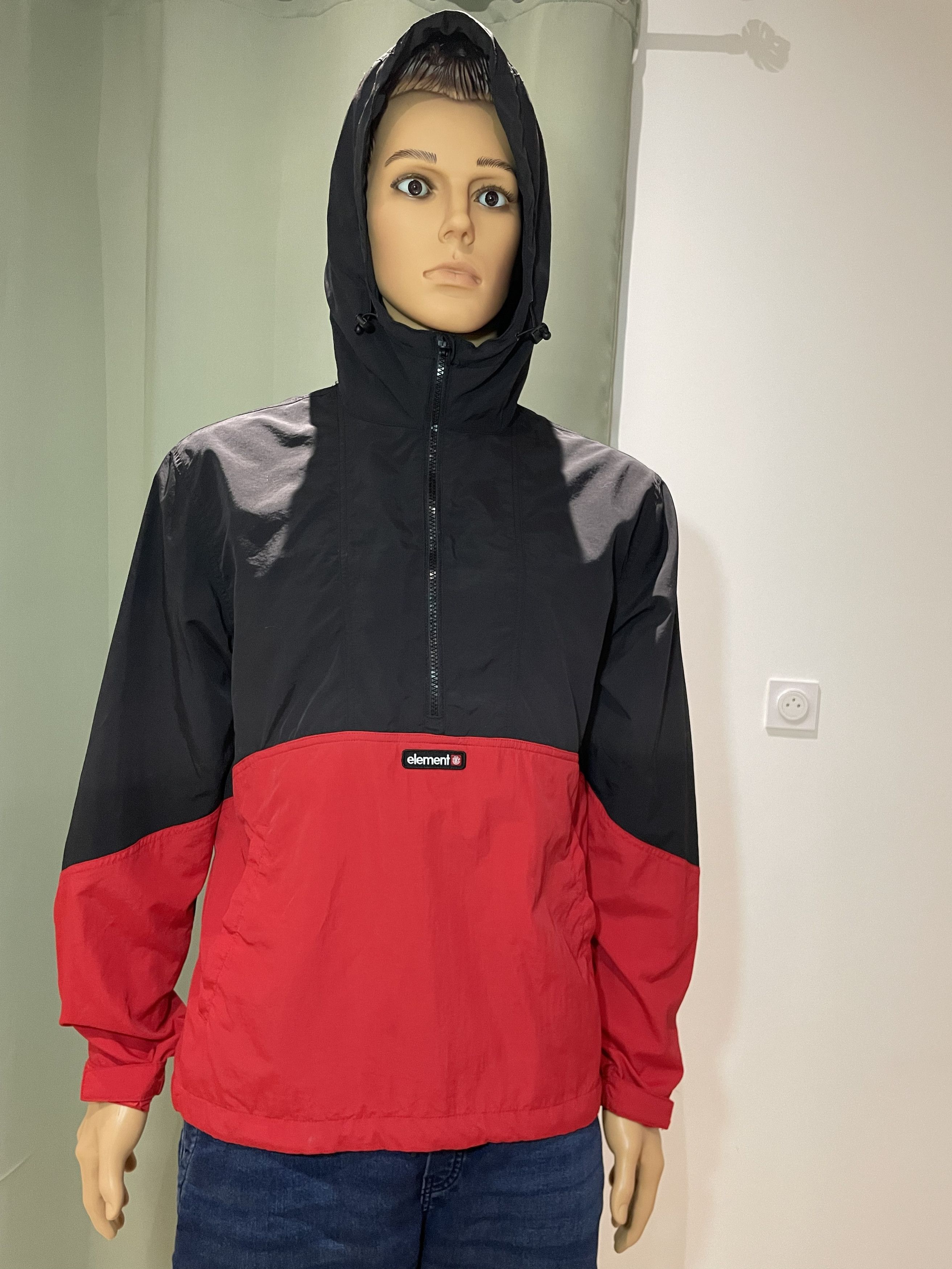 Element ELEMENT Colorblock Windbreaker Anorak - Black/Red - Small Size US S / EU 44-46 / 1 - 1 Thumbnail
