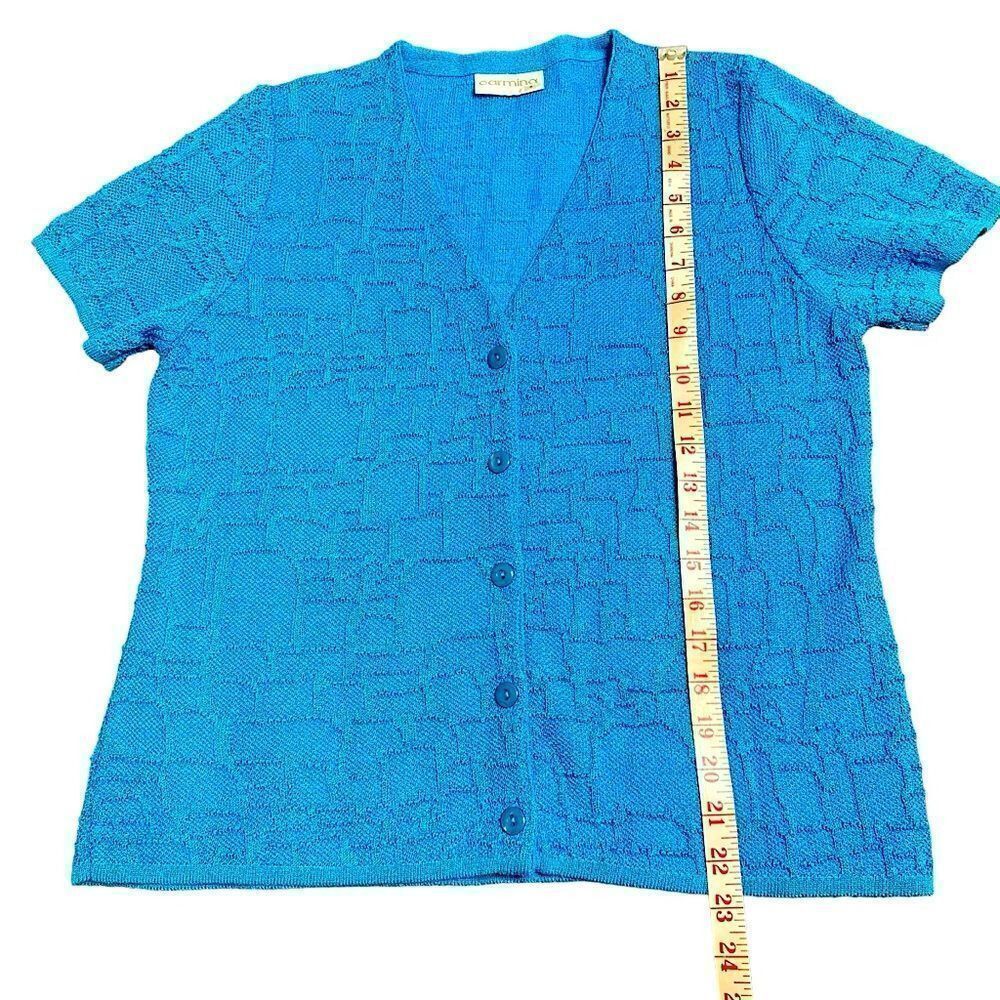 Carmina Vintage Carmina Turquoise Short Sleeve V neck Cardigan Sweat Size S / US 4 / IT 40 - 7 Thumbnail