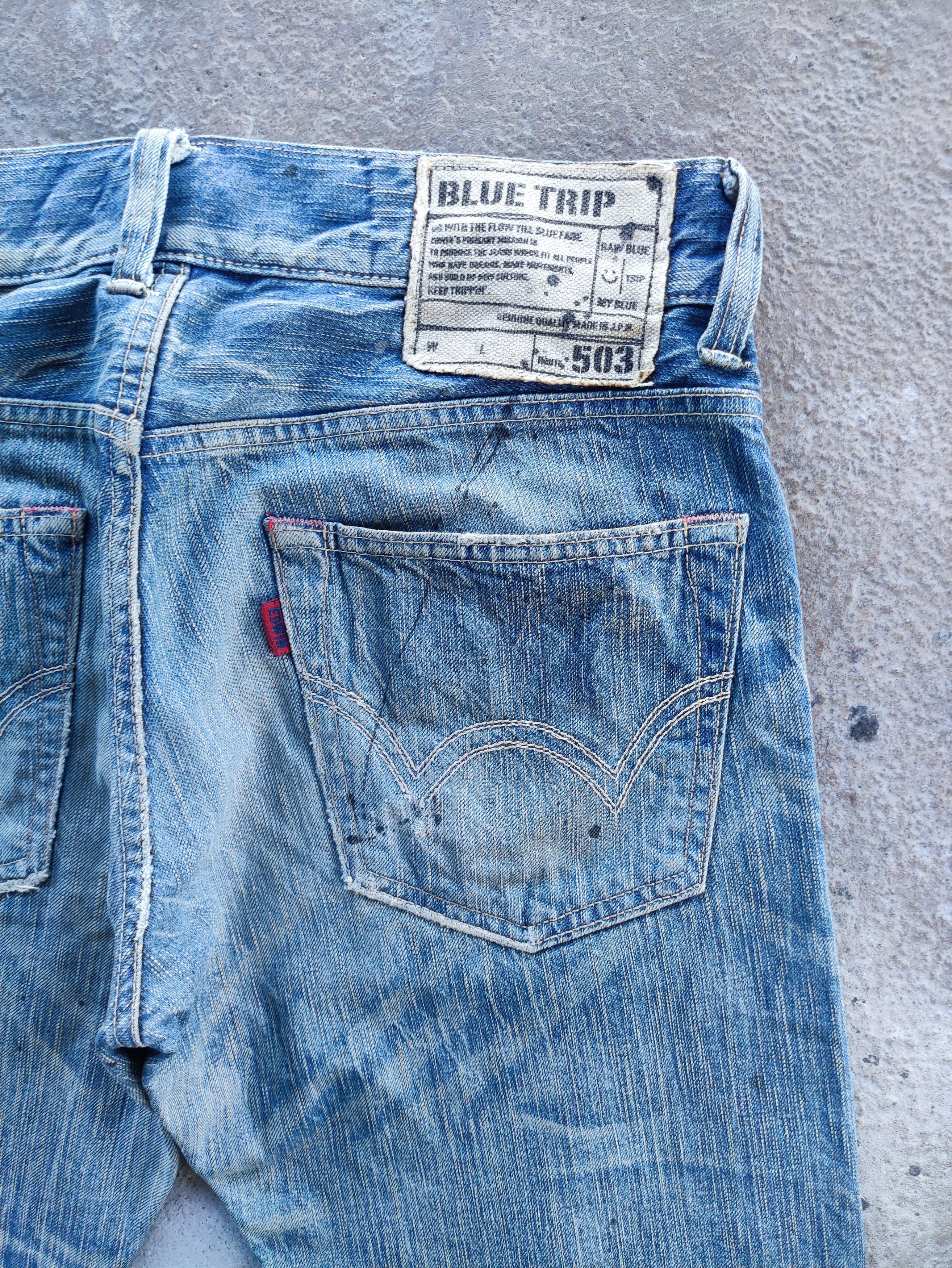 Edwin Vintage Edwin 503 Brand Distressed Ripped Denim Pants Size US 33 - 11 Thumbnail