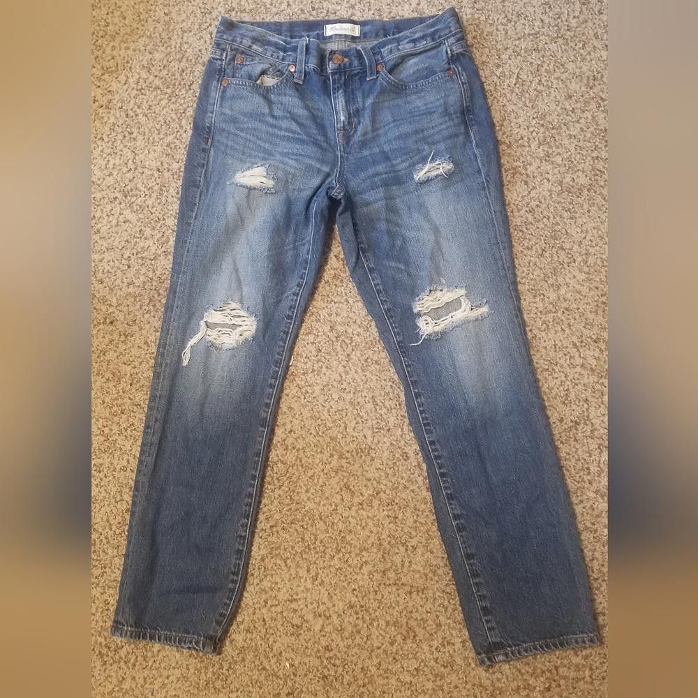 Madewell Madewell Blue Distressed Women's Jeans Size 26 Size 26" / US 2 / IT 38 - 2 Thumbnail