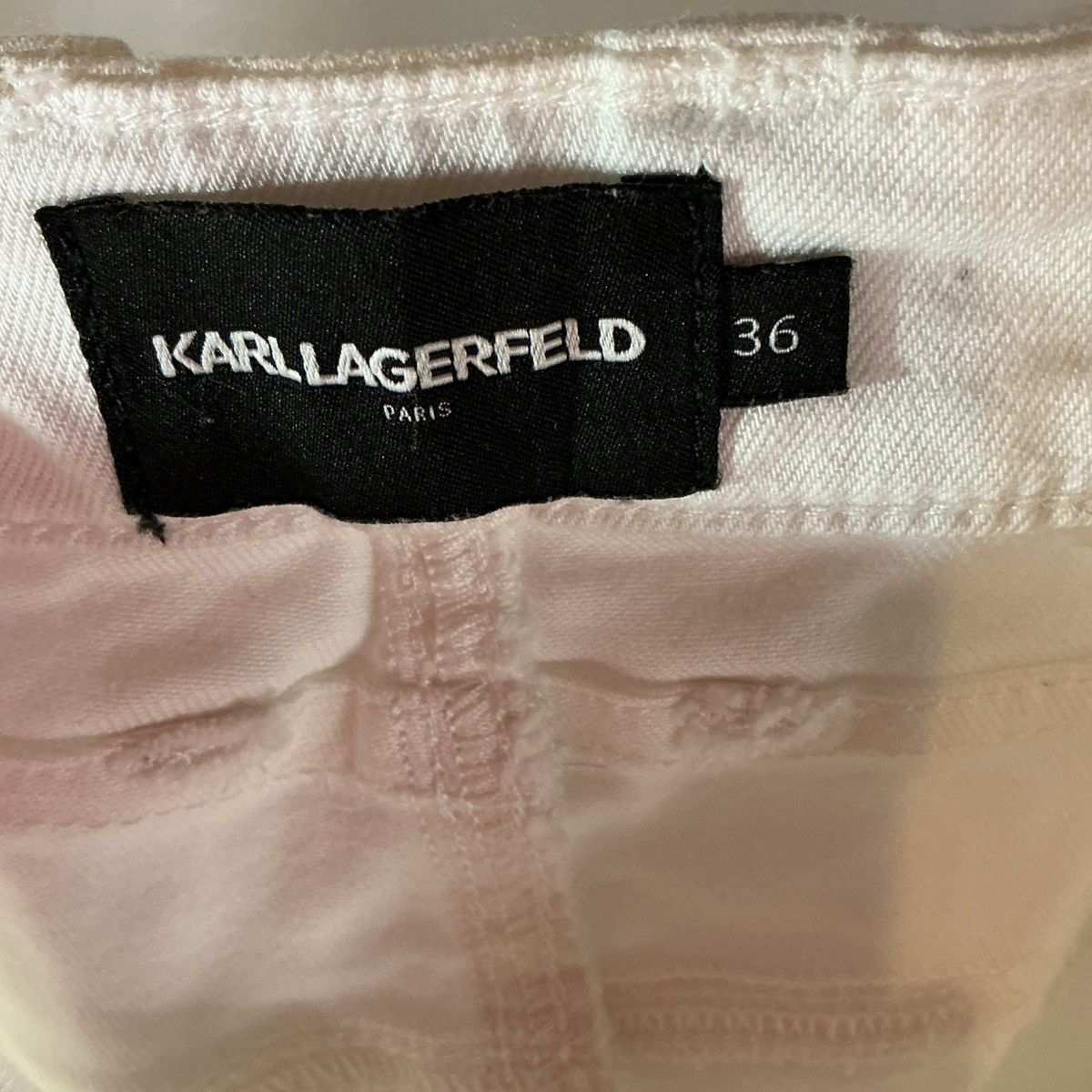 Karl Lagerfeld Karl Lagerfeld Paris Jeans Mens 36 White Slim Straight Size US 36 / EU 52 - 6 Thumbnail