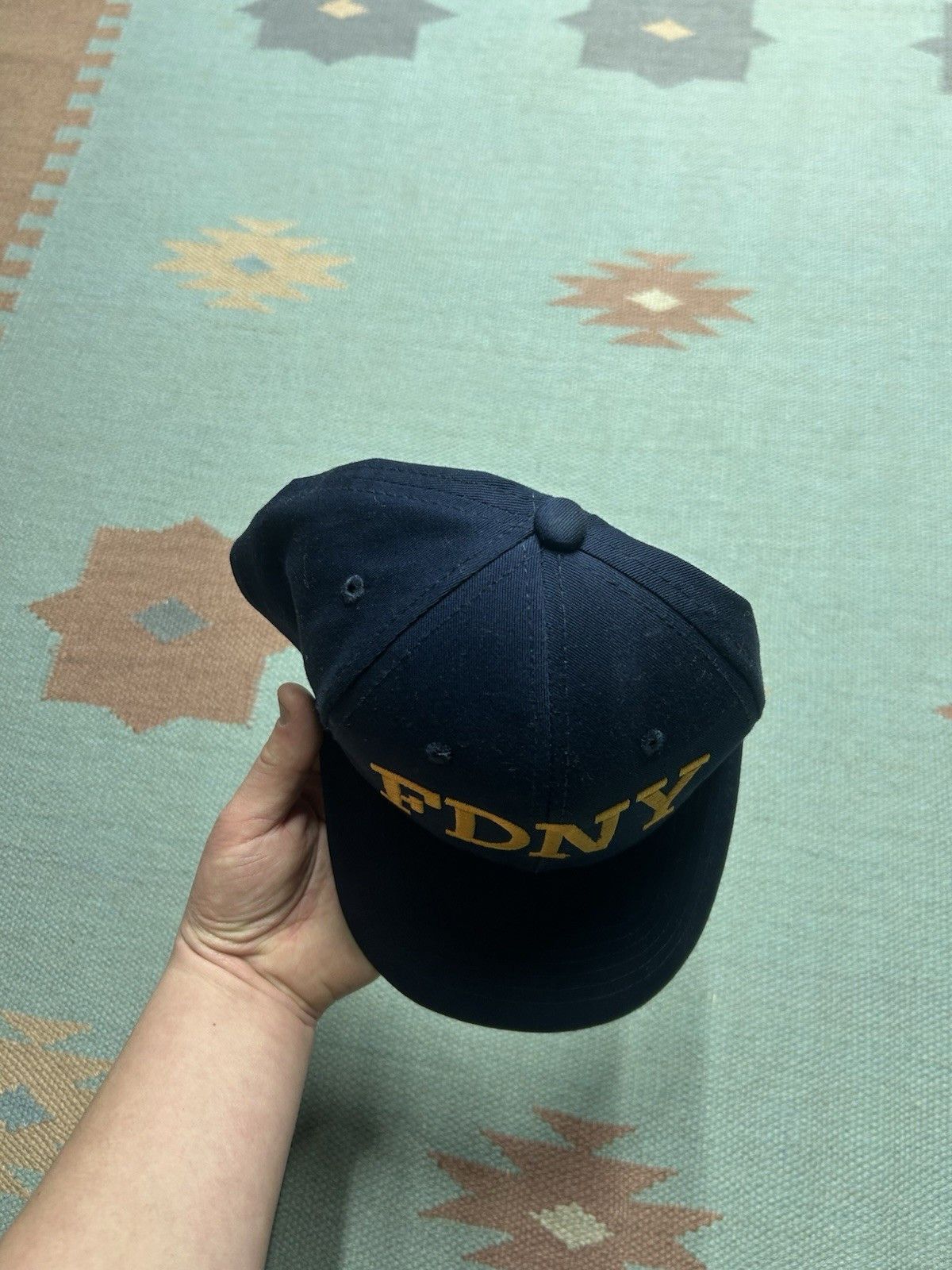 Vintage Vintage SnapBack hat FDNY New York NYC fire department navy Size ONE SIZE - 3 Thumbnail