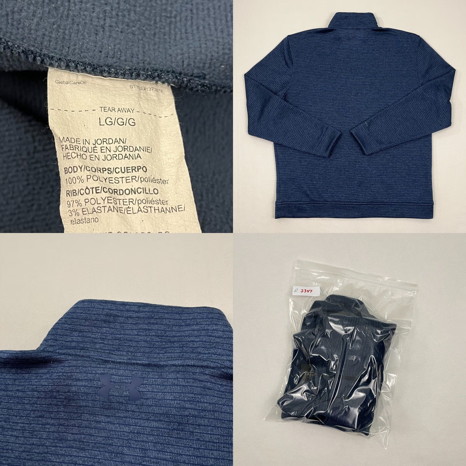 Under Armour Under Armour Storm Pullover Mens L Blue Quarter Zip Golf Performance Stretch L/S Jacket Size US L / EU 52-54 / 3 - 8 Thumbnail