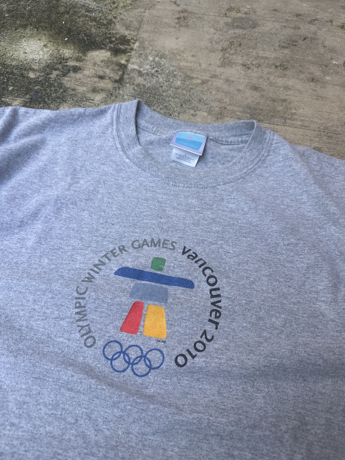 USA Olympics × Vintage Vintage 90s Gray Vancouver Olympic Winter Games Tshirt Large Size US L / EU 52-54 / 3 - 2 Thumbnail
