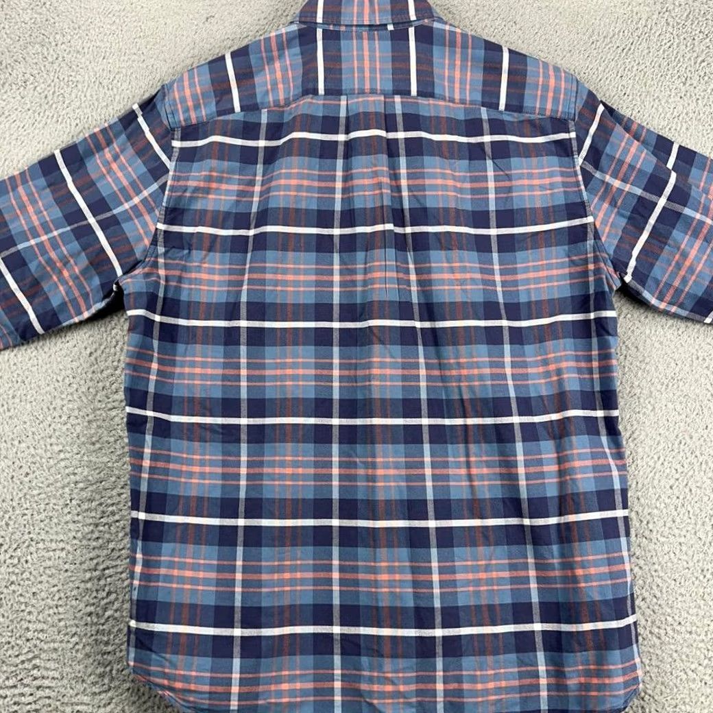 Vintage J Crew Flex Oxford Button Down Shirt Men Large Blue Plaid Slim Fit Pocket Casual Size US L / EU 52-54 / 3 - 3 Thumbnail