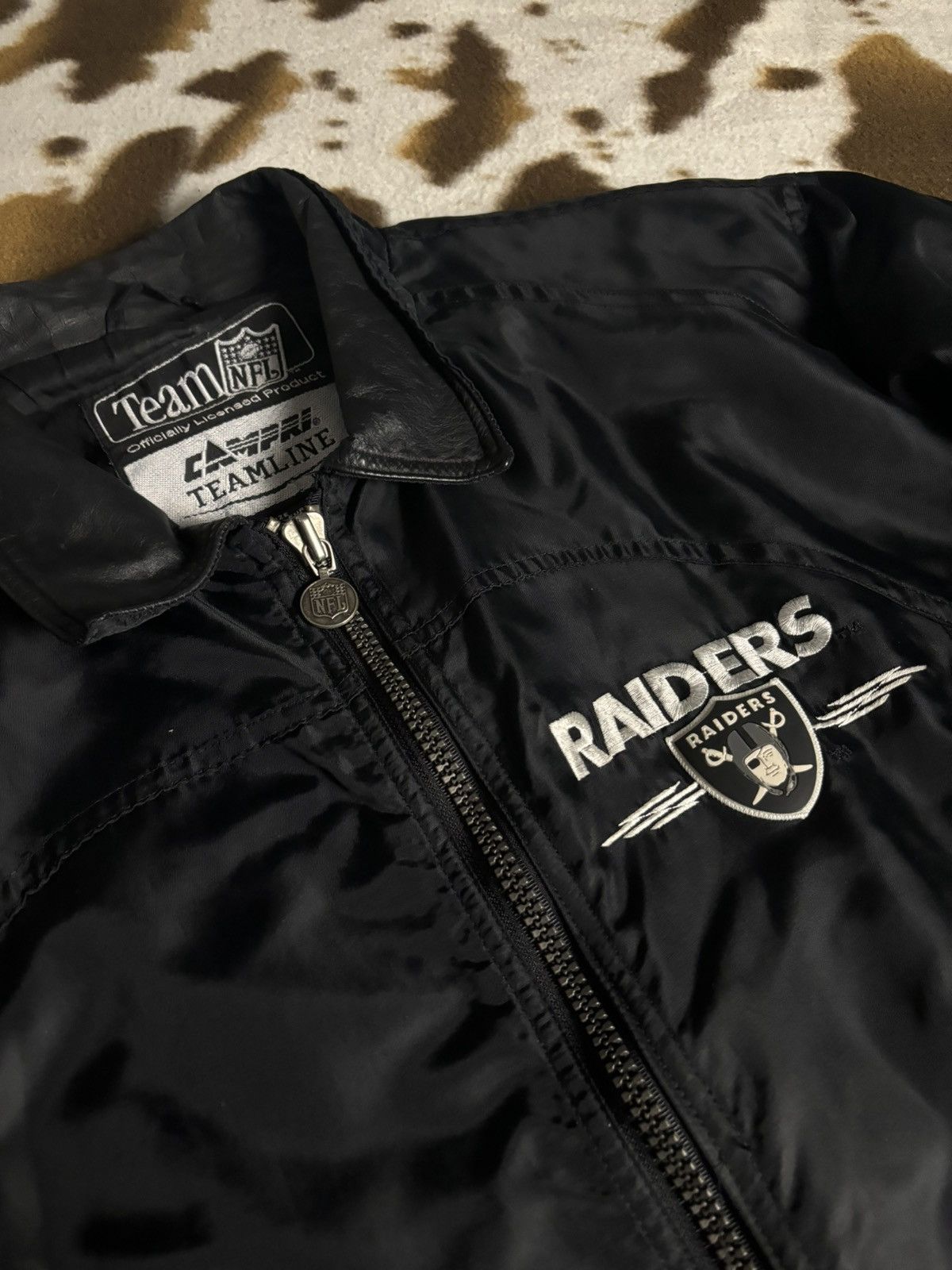 NFL × Vintage Vintage Bomber jacket NFL los Angeles Raiders Logo Campri Size US XL / EU 56 / 4 - 10 Thumbnail