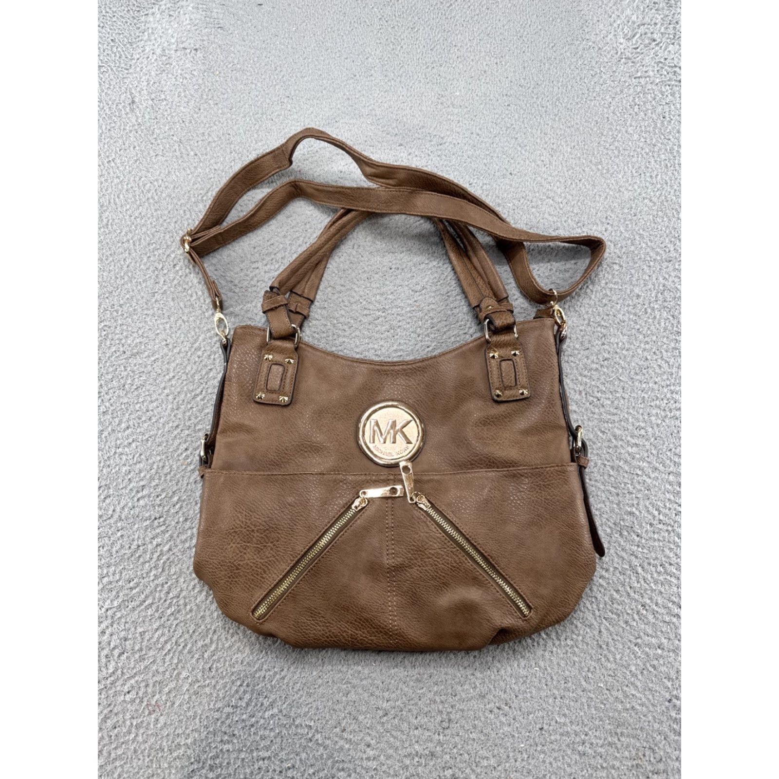 Michael Kors Michael Kors Women's Crossbody Tote Purse Bag Brown Leather Gold Hardware Size ONE SIZE - 2 Thumbnail