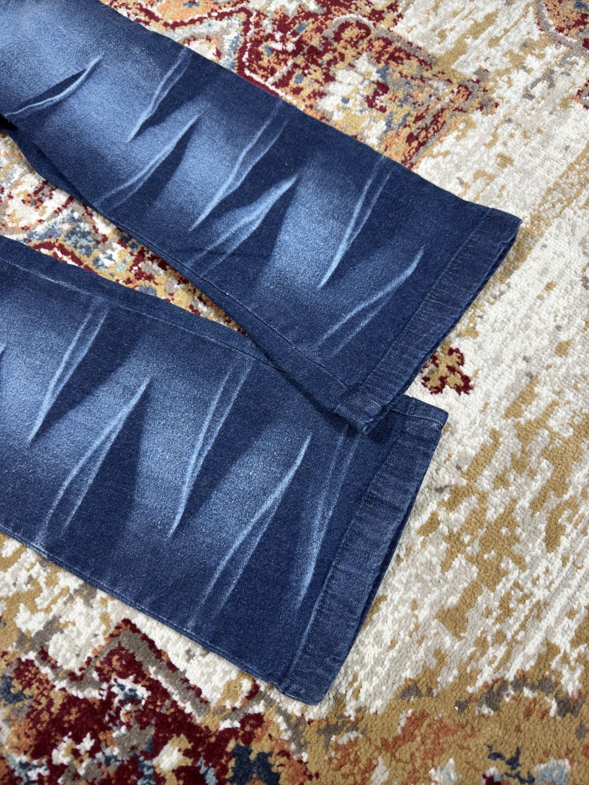 20471120 ᶠᵃⁿᶜʸᵍᵘʸ Y2K Flared Baggy Washed Bootcut Denim Jeans Vintage Size US 30 / EU 46 - 2 Thumbnail
