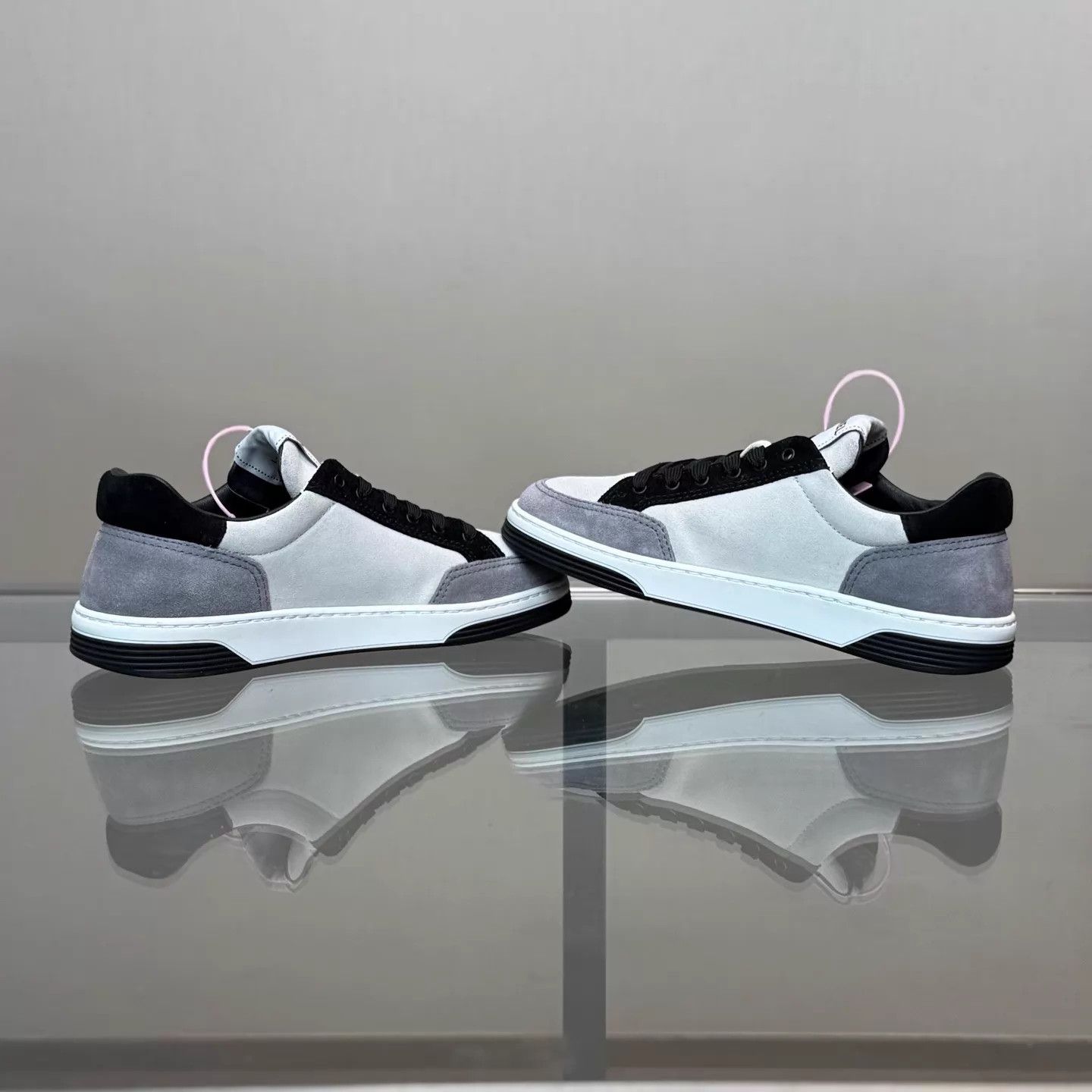 Chanel Chanel 24S Black/White/Gray Suede Color Blocked Sneaker 36 Size US 5.5 / IT 35.5 - 6 Thumbnail