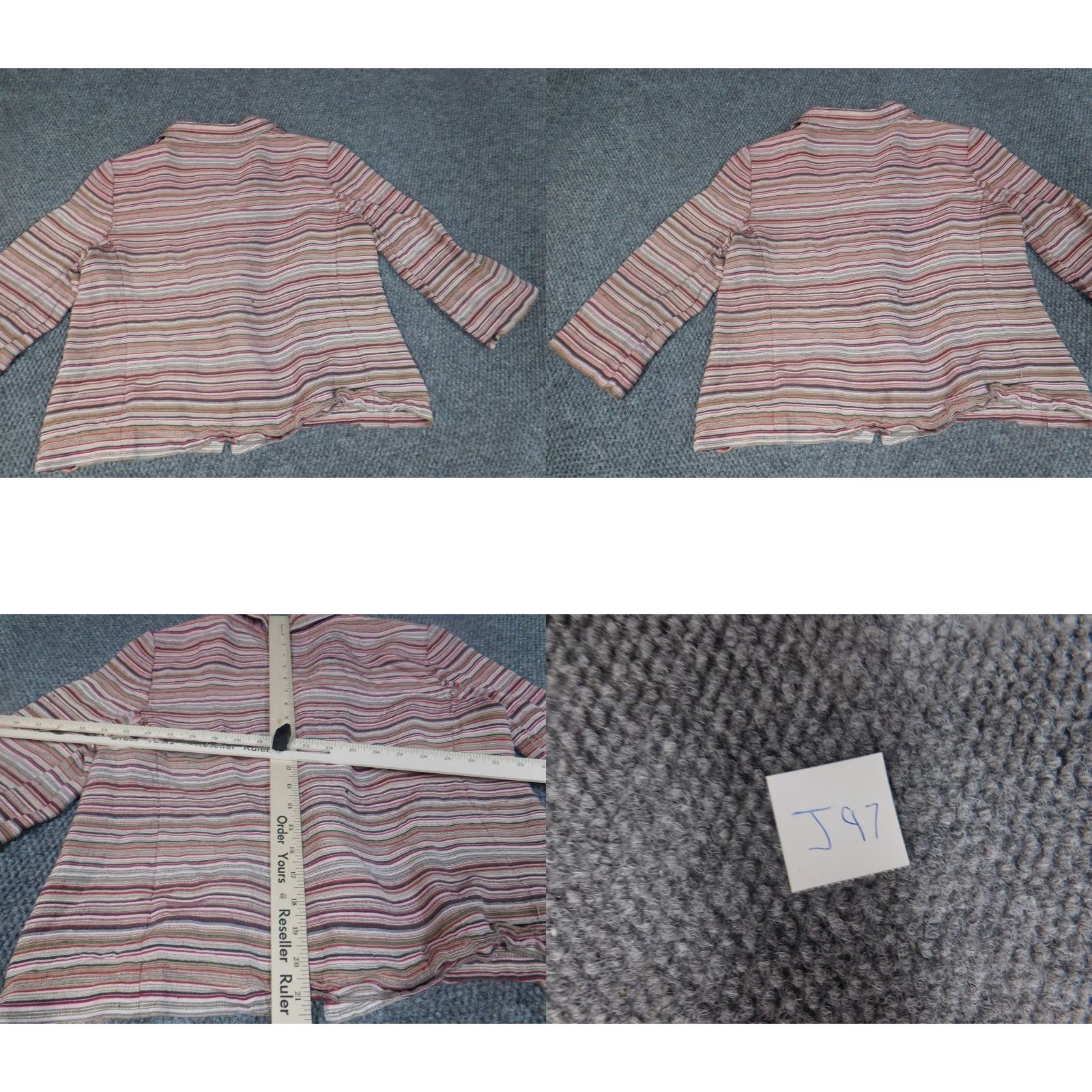 Pinko Requirements Blouse Women 14 Pink Striped Button Crew Neck Short Sleeve Cap Sleeve Cotton Pullover Casual Regular Basic Classic Stretch Modern Size XL / US 12-14 / IT 48-50 - 8 Thumbnail