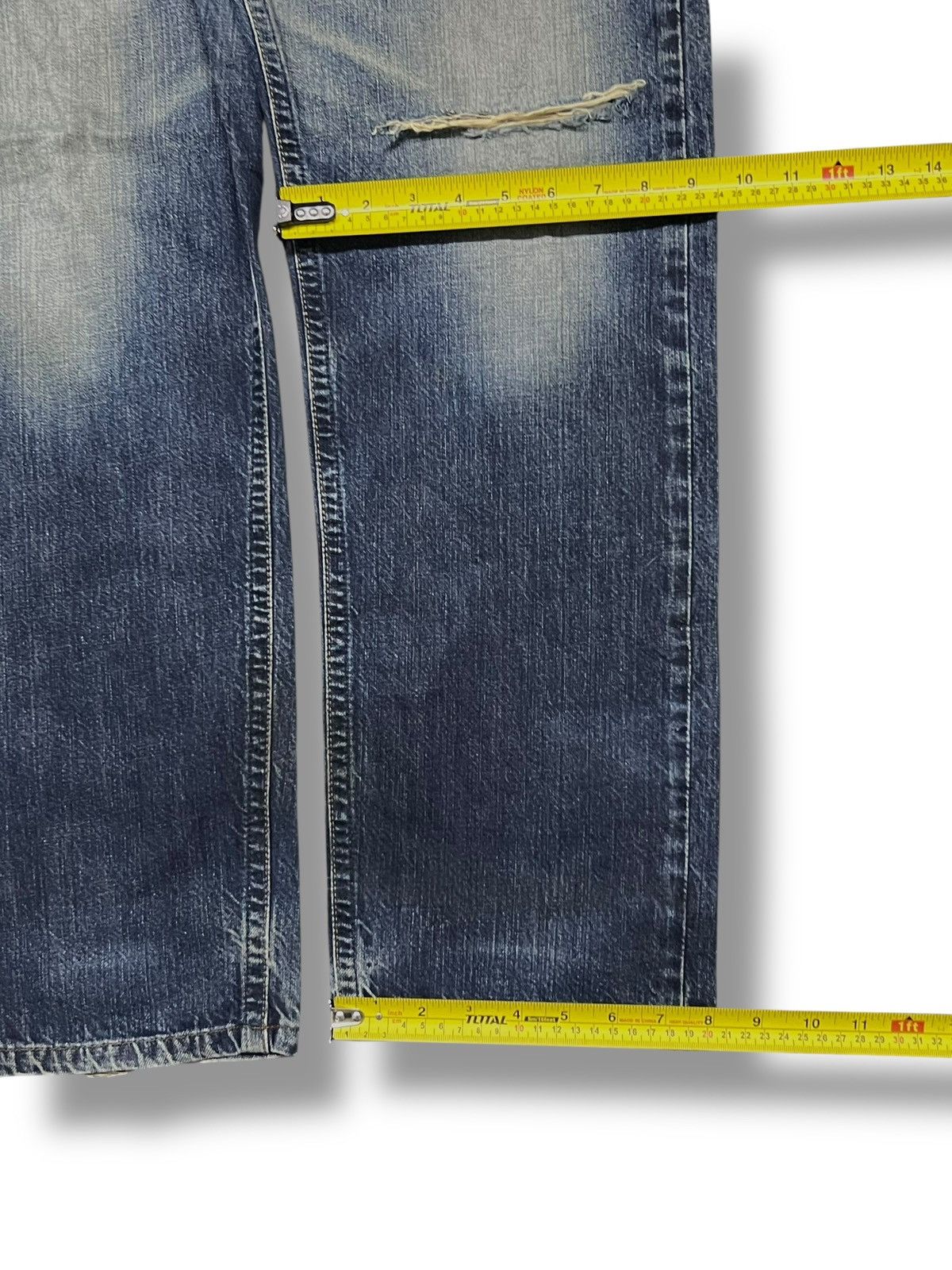 Edwin Loose Vintage Edwin 403 Japan - Black Distressed Denim Size US 34 / EU 50 - 17 Thumbnail