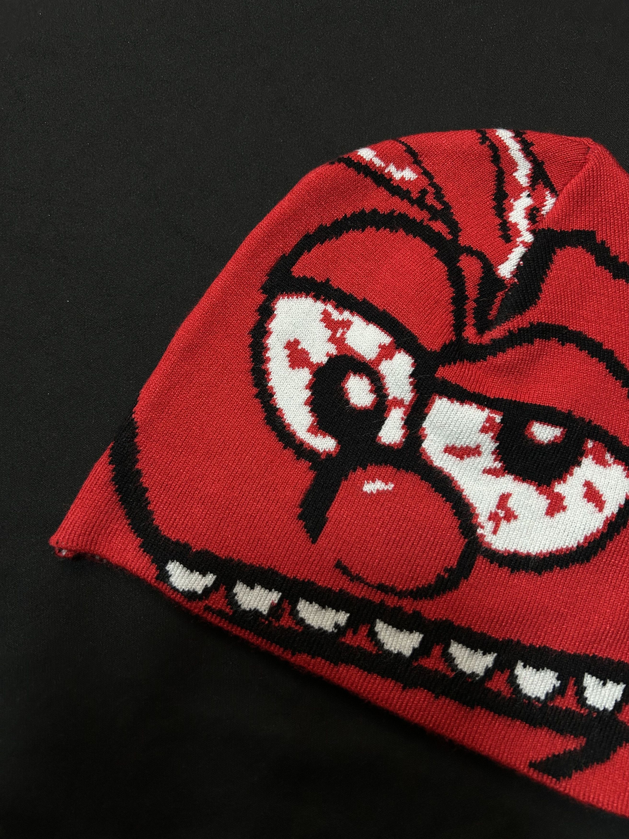 Japanese Brand Deadstock 420 Heartbreak No Cuff Knit Red Beanie Hats OS Size ONE SIZE - 2 Thumbnail