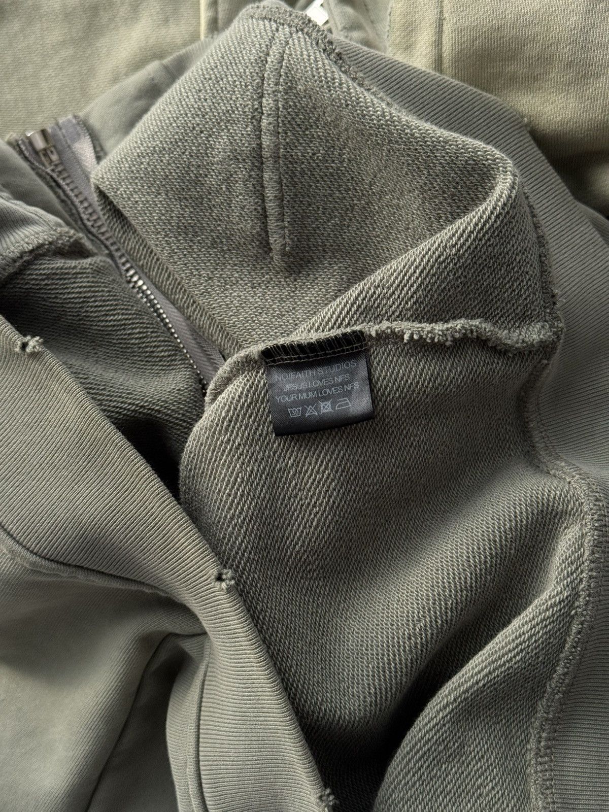 No Faith Studios NFS SPLIT ZIP JACKET LIGHT GREEN Zip Up Hoodie no faith Stu Size US L / EU 52-54 / 3 - 18 Thumbnail