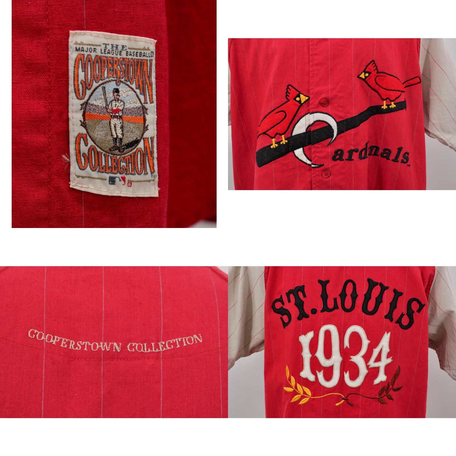 Vintage St Louis 1934 Cardinals Mirage First String Baseball Jersey Shirt XL Cooperstown Size US XL / EU 56 / 4 - 8 Thumbnail