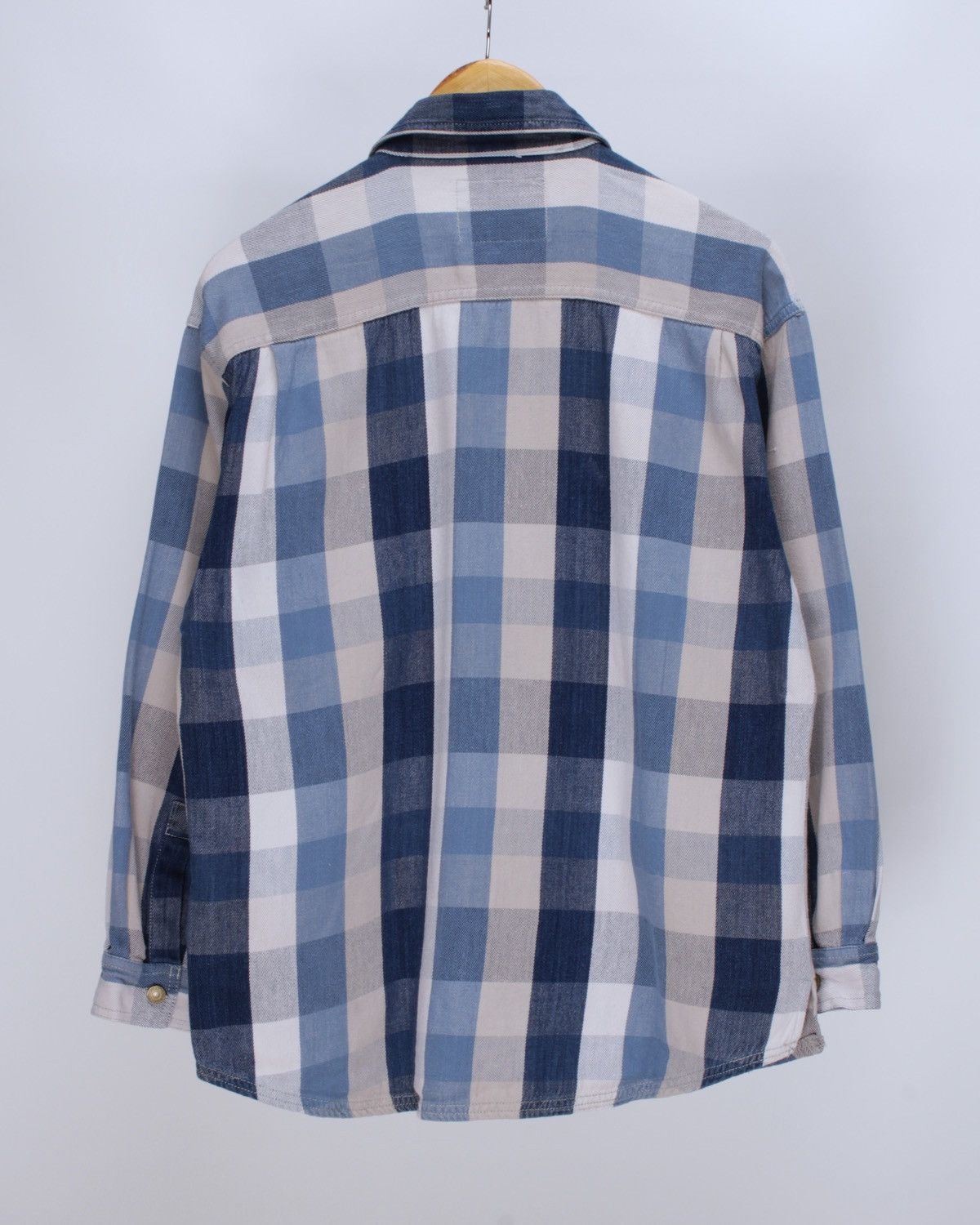 Levi's × Vintage LEVIS Vintage Authentic Plaid Metal Button Silver Tab Shirt Size US L / EU 52-54 / 3 - 5 Thumbnail