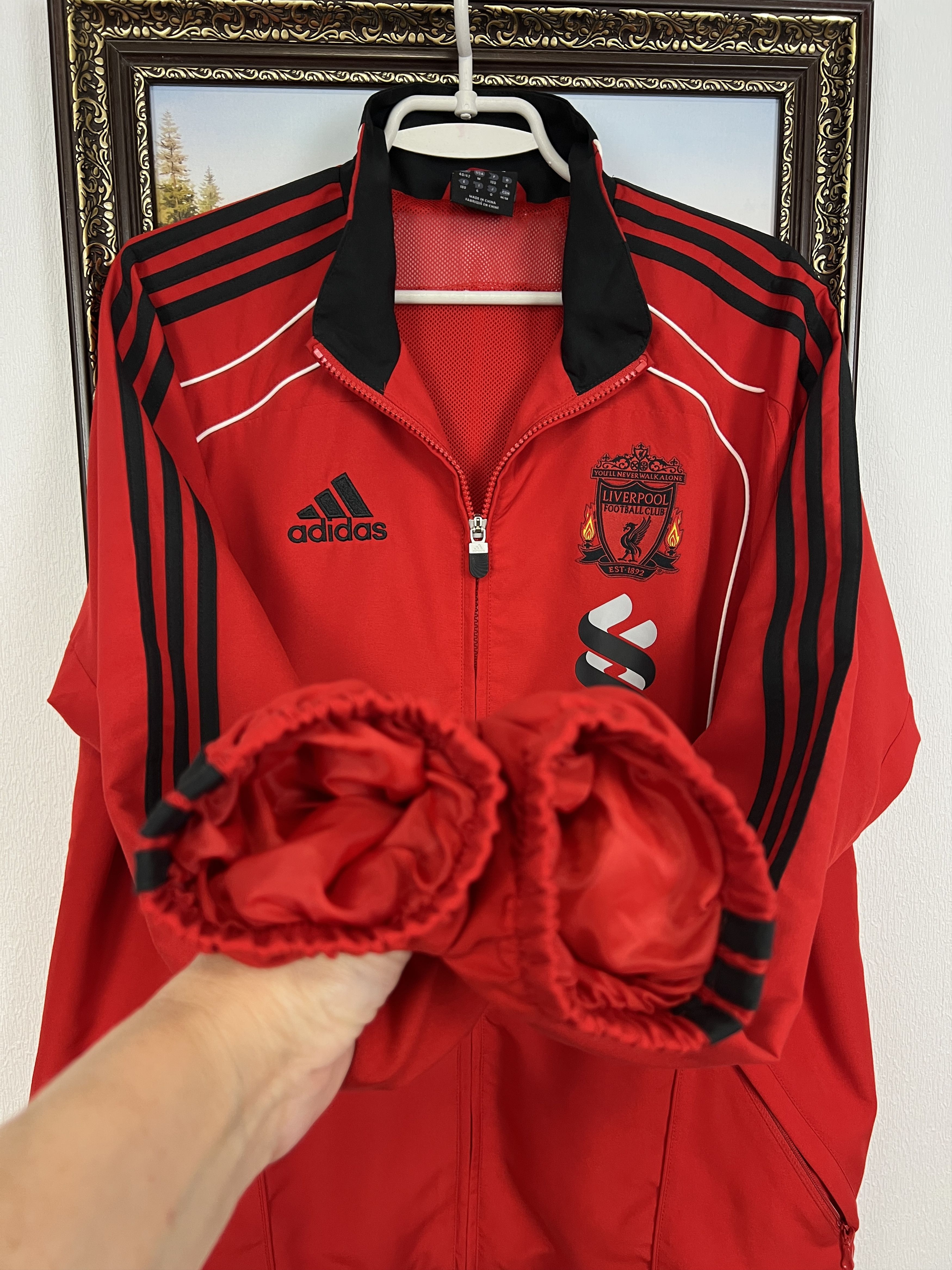 Adidas Vintage Adidas Liverpool Football Jacket Soccer YNWA Size US M / EU 48-50 / 2 - 7 Thumbnail