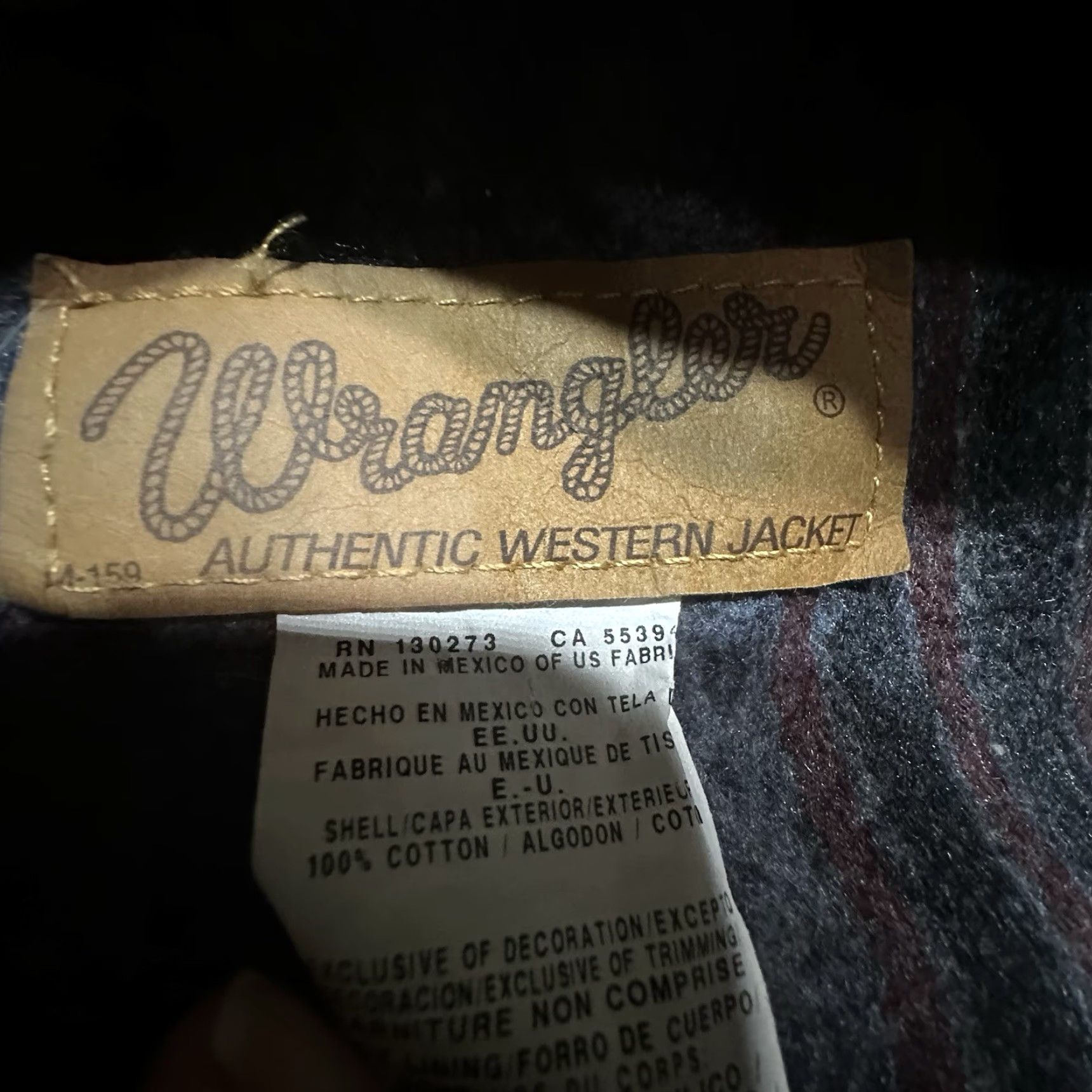 Wrangler VINTAGE Wrangler Western Denim Jacket Mens 40 Blue Corduroy Collar Lined Blanket 74260PW Jacket Size US XXS / EU 40 - 7 Thumbnail