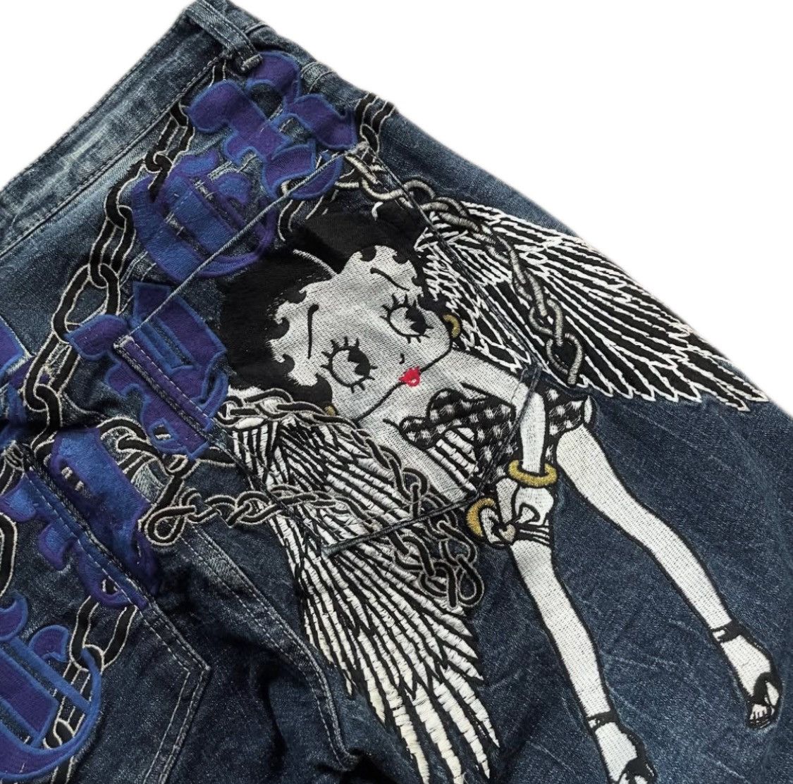 Cartoon Network 🔥Bettyboop X Red Pepper Vintage Denim Pants Size US 32 / EU 48 - 3 Thumbnail