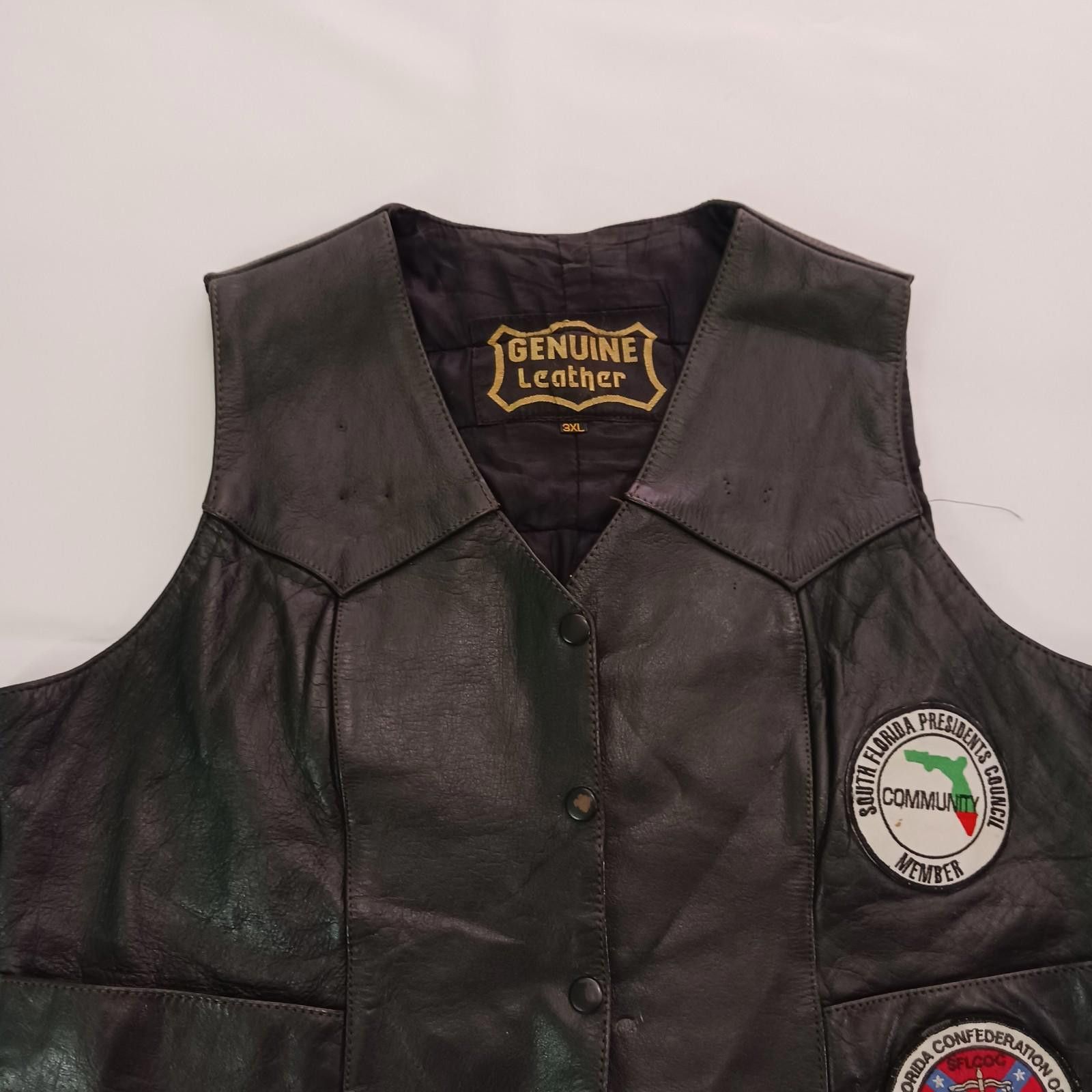Genuine Leather Latin American Motorcycle Genuine Leather Men's Black 3XL Size US XXL / EU 58 / 5 - 9 Thumbnail