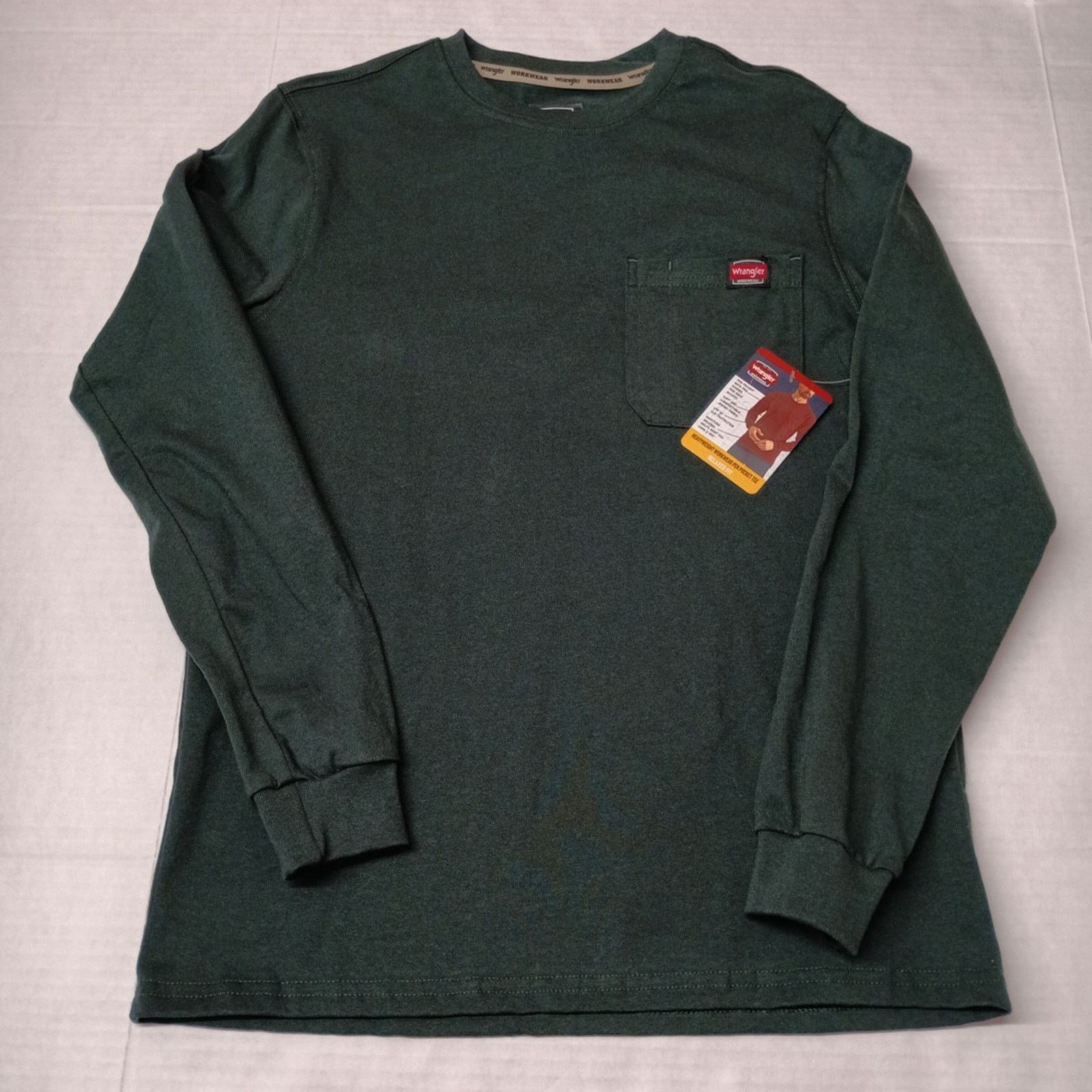 Wrangler Wrangler Pen Pocket Tee Men's S (34-36) Green Relaxed Fit Size US S / EU 44-46 / 1 - 1 Thumbnail