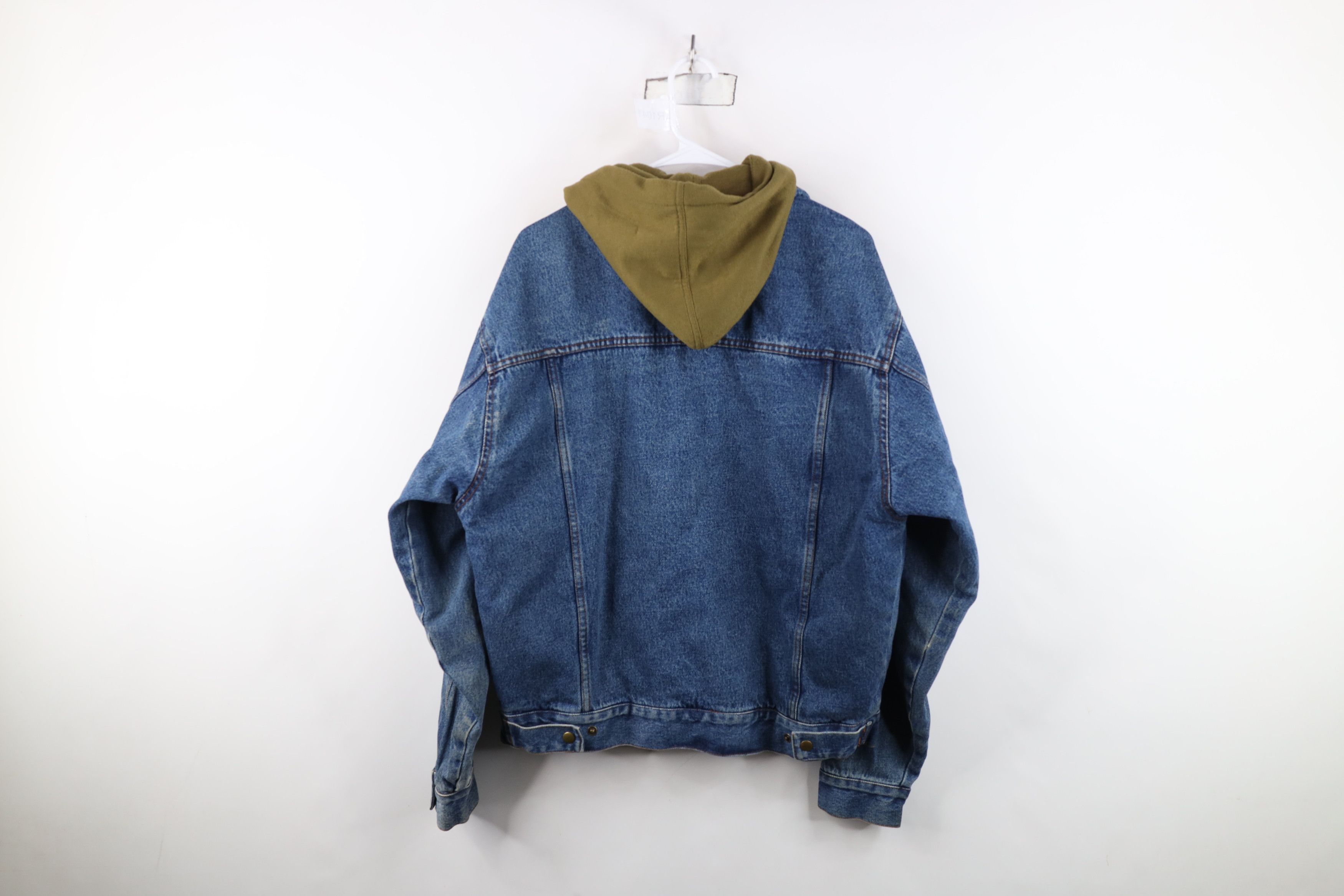 Vintage Vintage 90s Streetwear Hooded Denim Trucker Jacket Blue Size US M / EU 48-50 / 2 - 12 Thumbnail