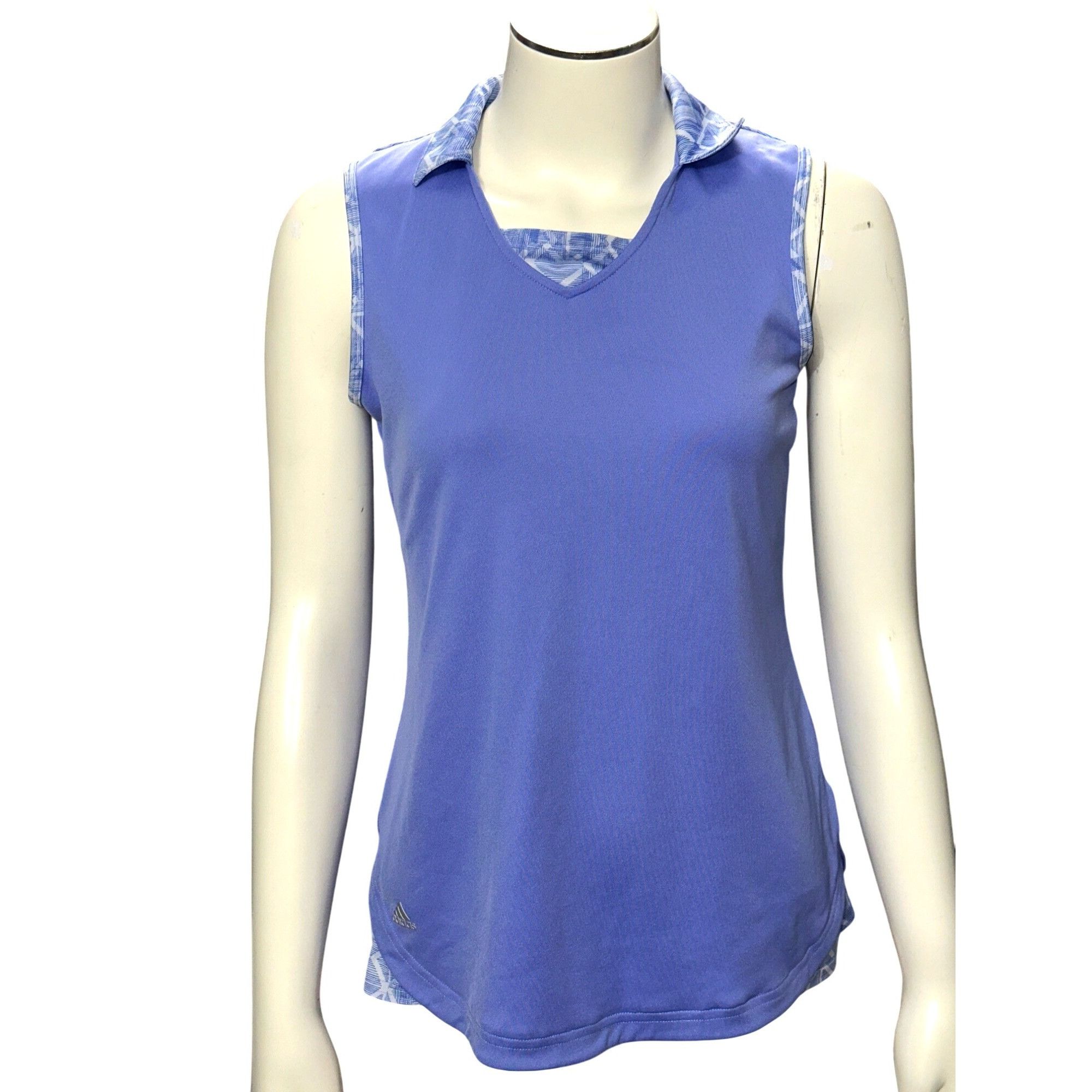 Adidas Adidas Purple Sleeveless Golf Shirt Geometric Trim Size L Sp Size L / US 10 / IT 46 - 2 Thumbnail